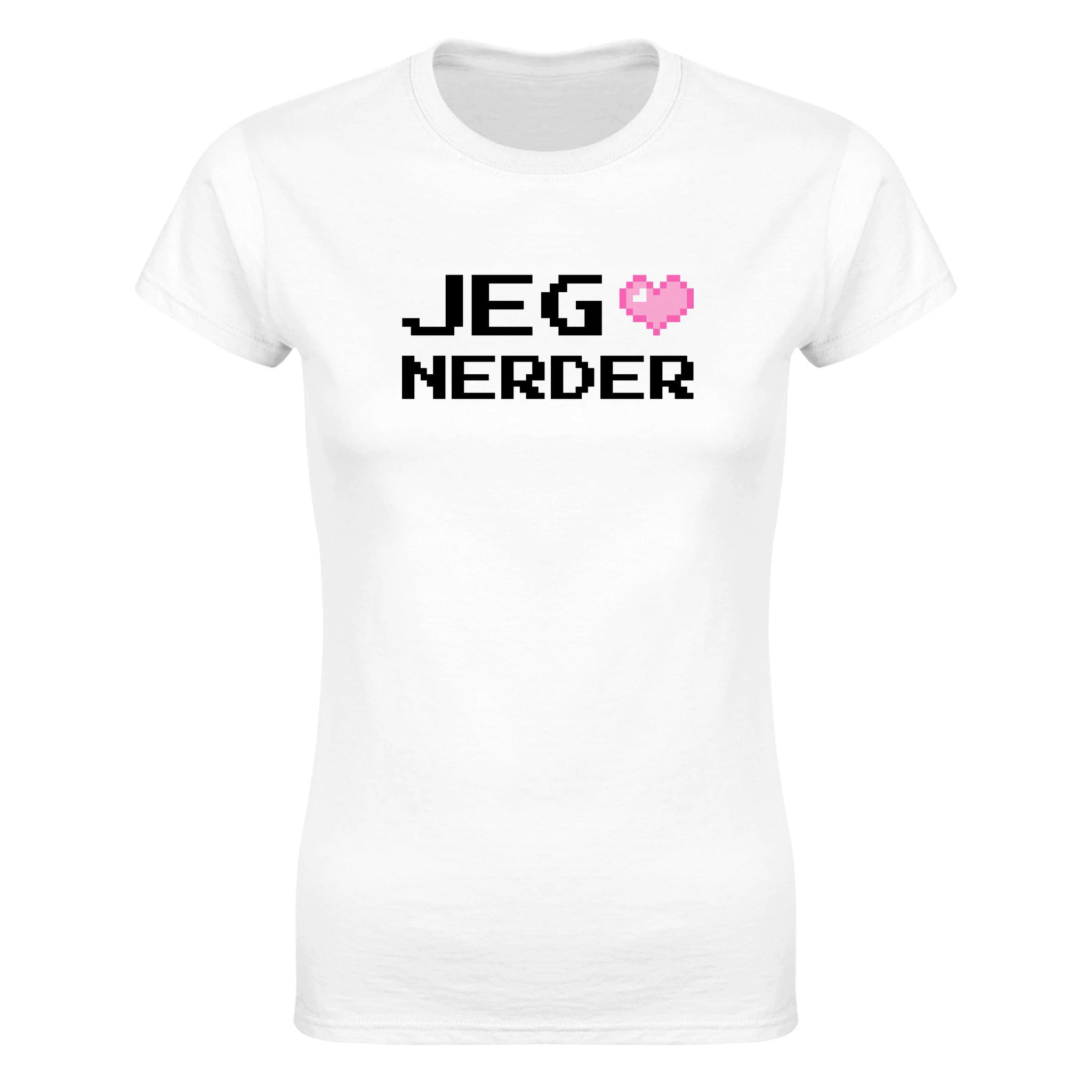 Jeg elsker nerder (design 2) - Dame t-skjorte – White