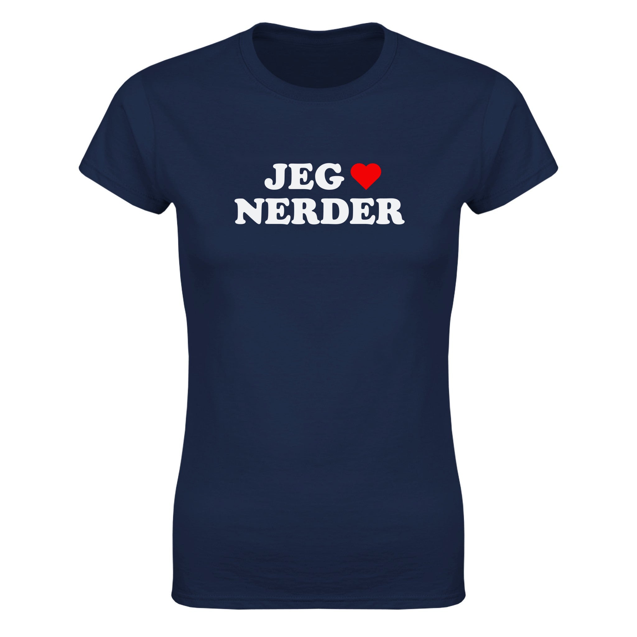 Jeg elsker nerder (design 3) - Dame t-skjorte – Navy