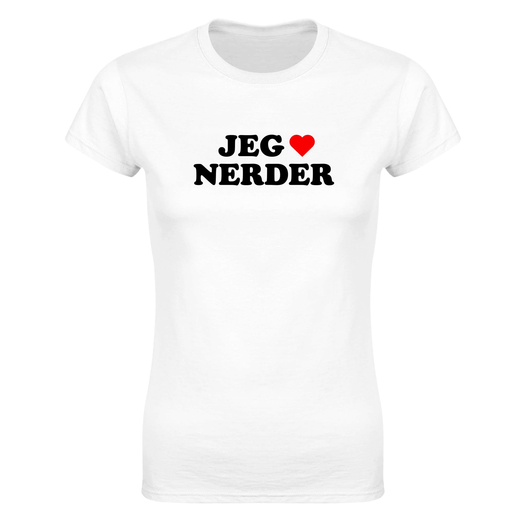Jeg elsker nerder (design 3) - Dame t-skjorte – White