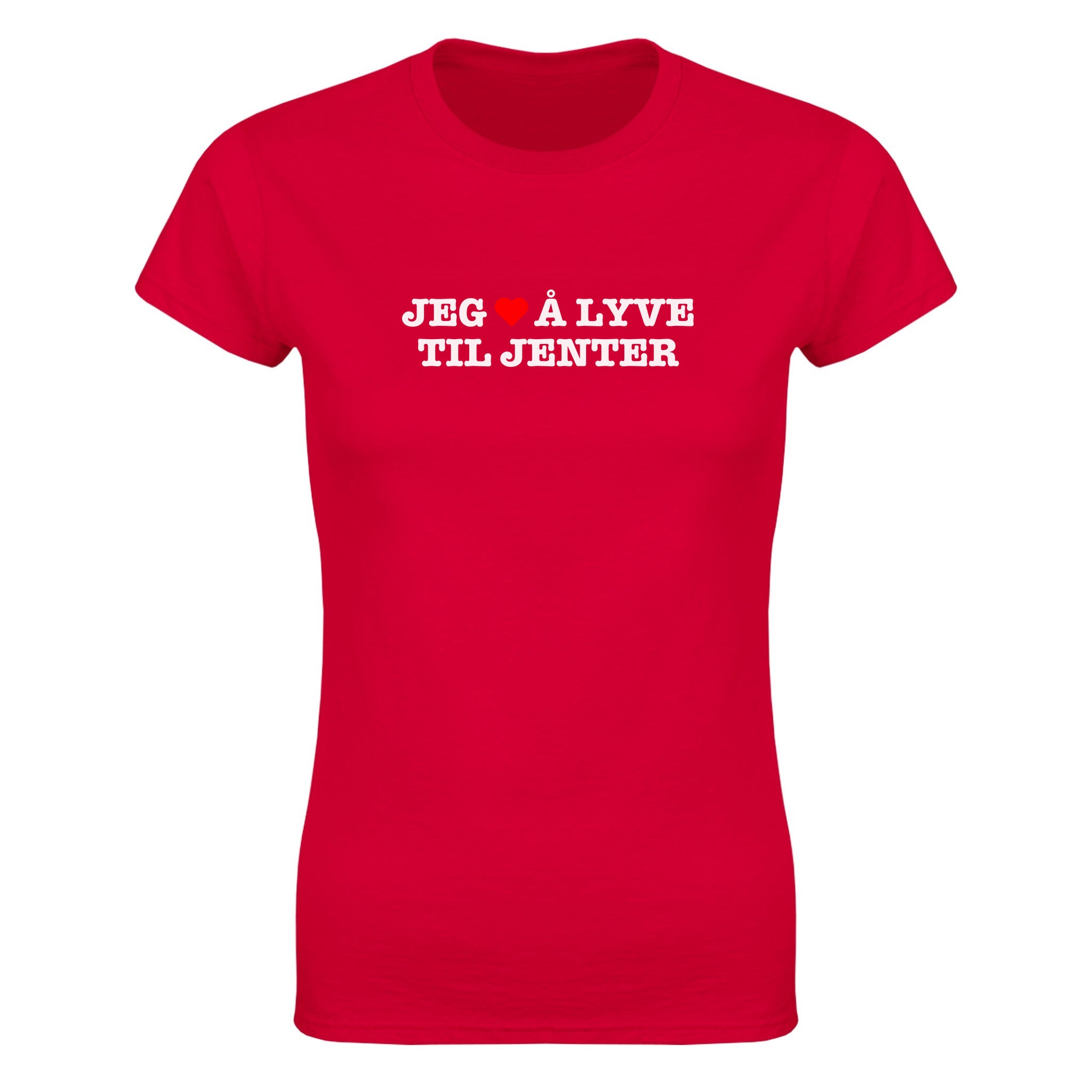 Jeg elsker å lyve til jenter - Dame t-skjorte – Red