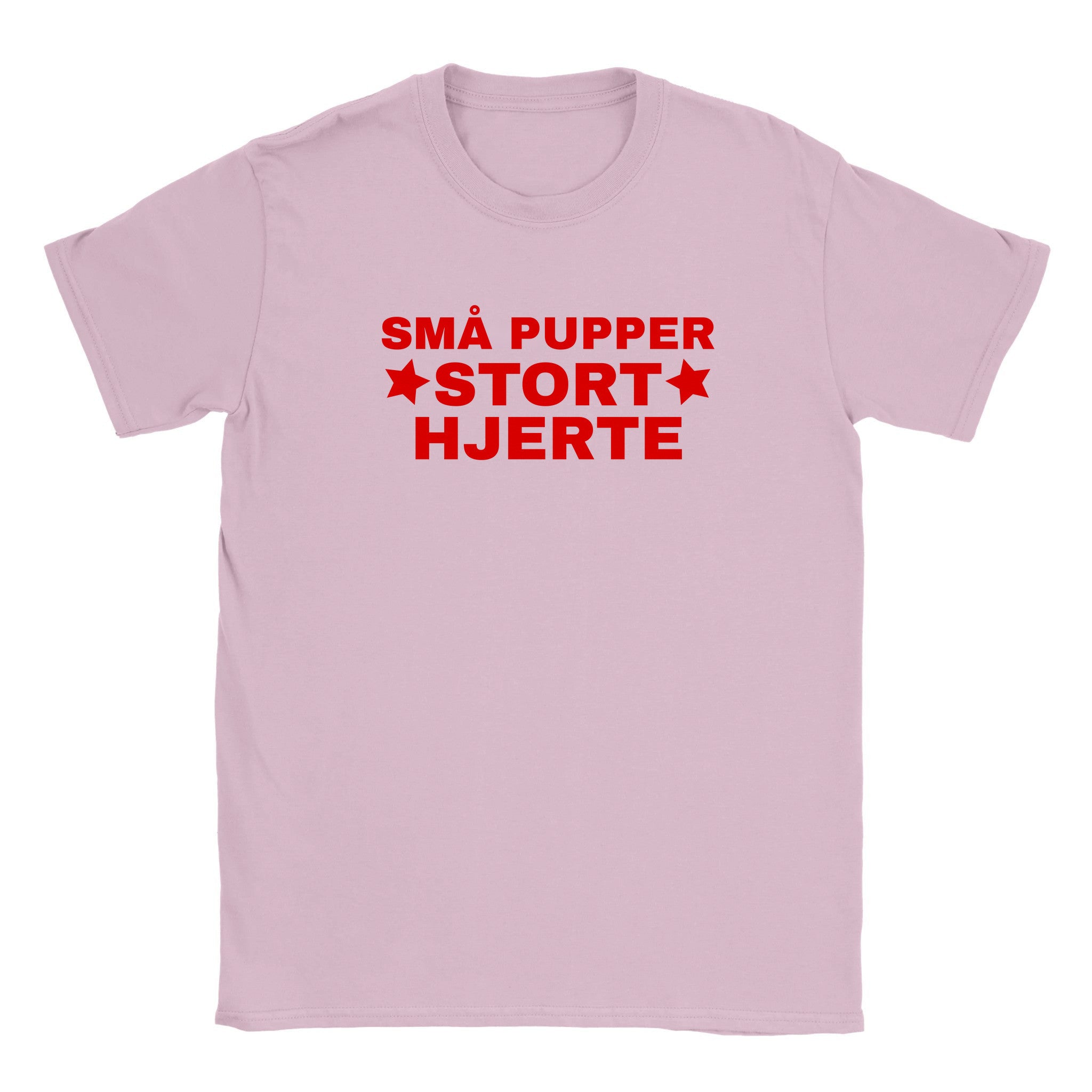 Små pupper stort hjerte - Baby tee – Light Pink