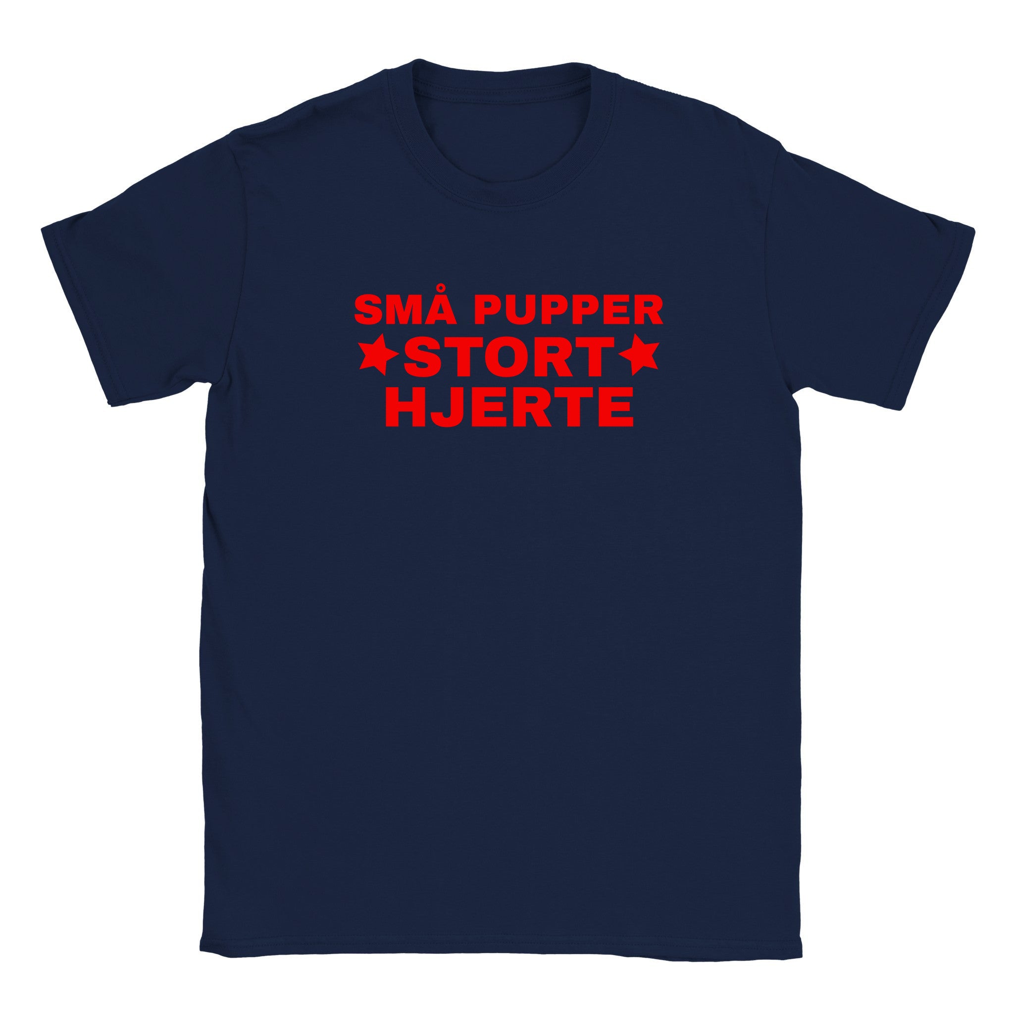 Små pupper stort hjerte - Baby tee – Navy