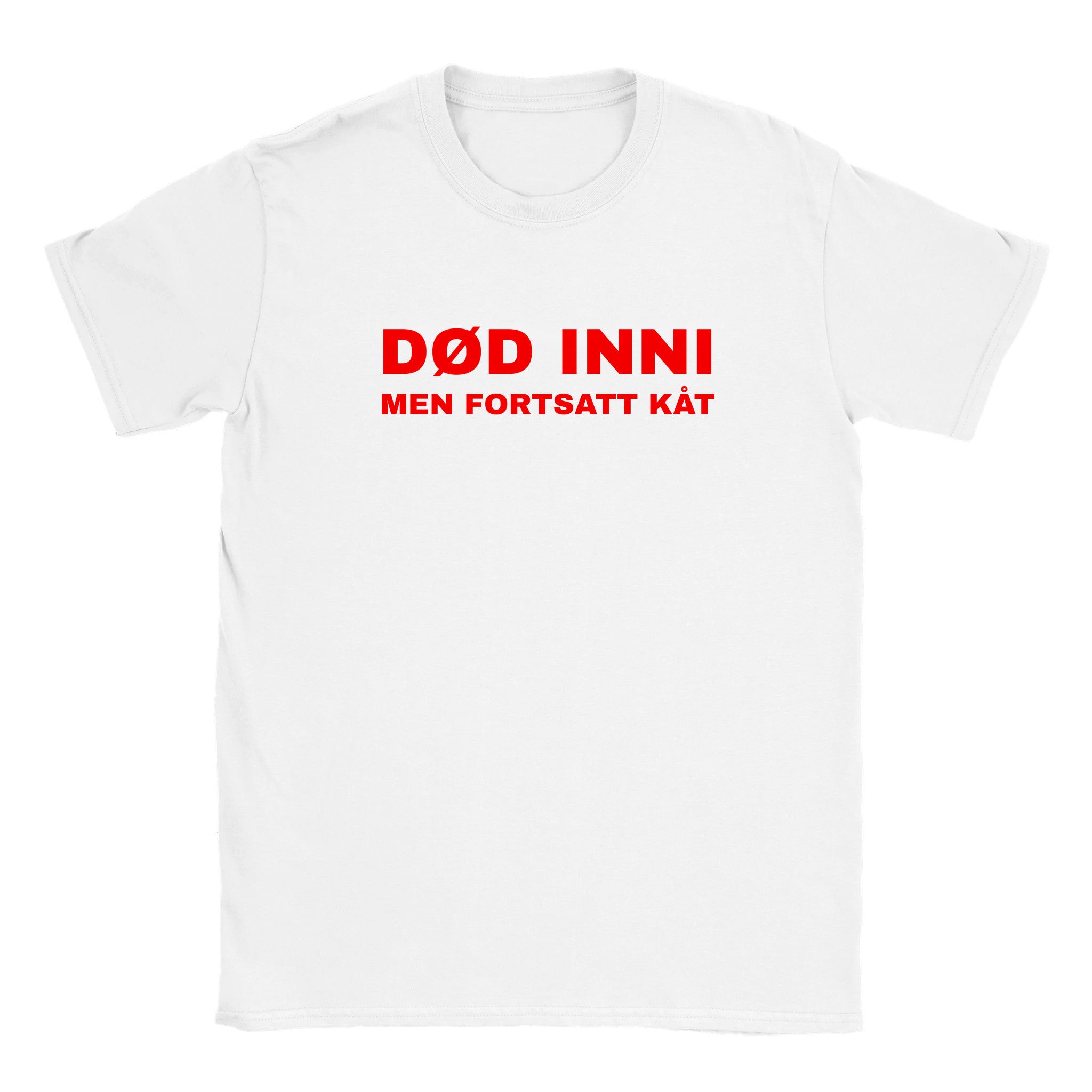 Død inni men fortsatt kåt - Baby tee – White