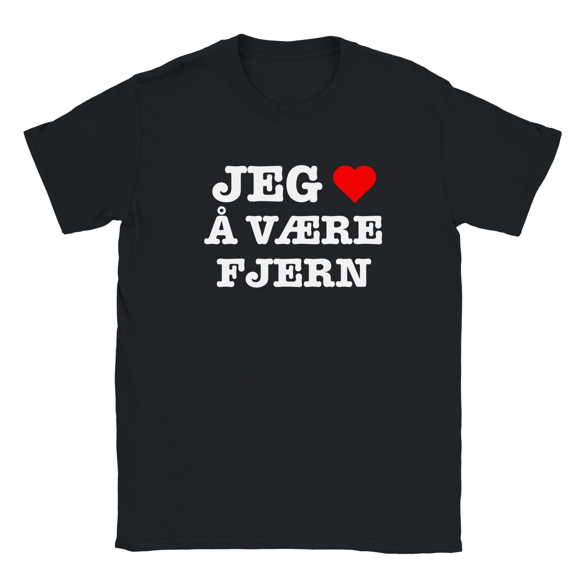 Jeg elsker å være fjern - Baby tee – Black