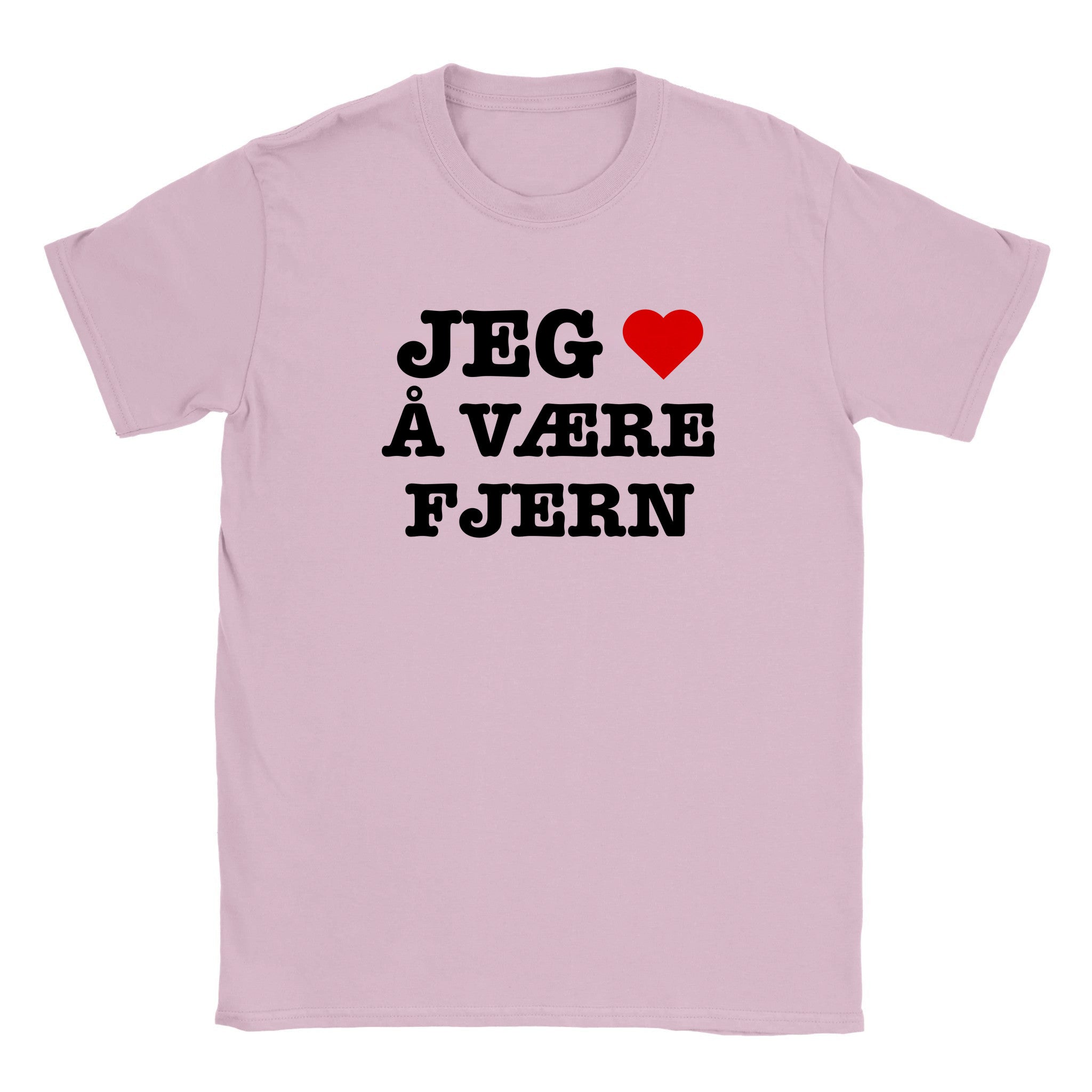 Jeg elsker å være fjern - Baby tee – Light Pink