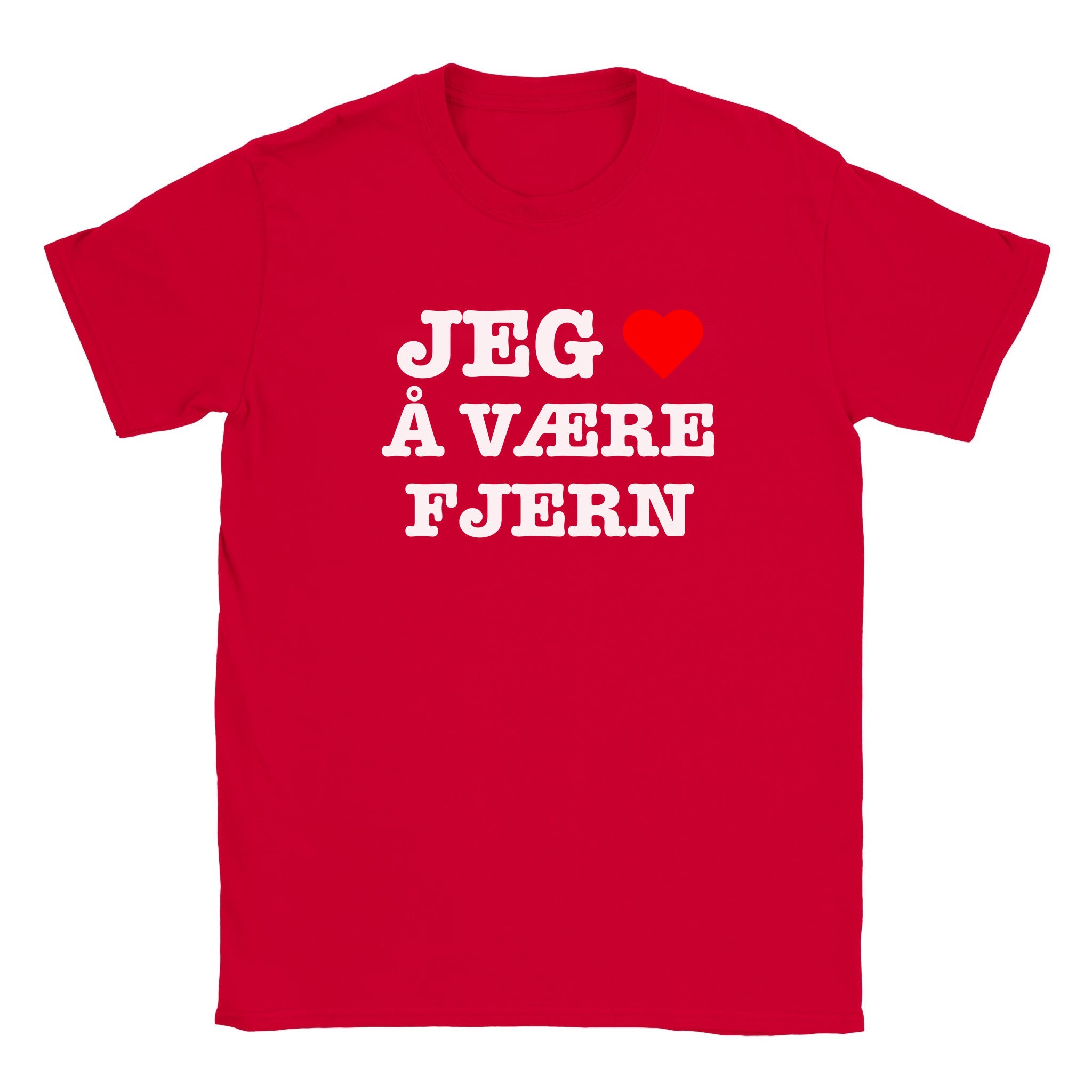 Jeg elsker å være fjern - Baby tee – Red