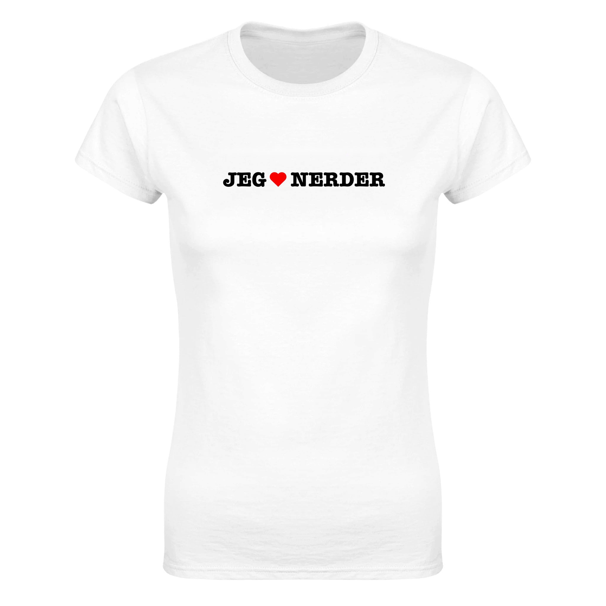 Jeg elsker nerder - Dame t-skjorte – White
