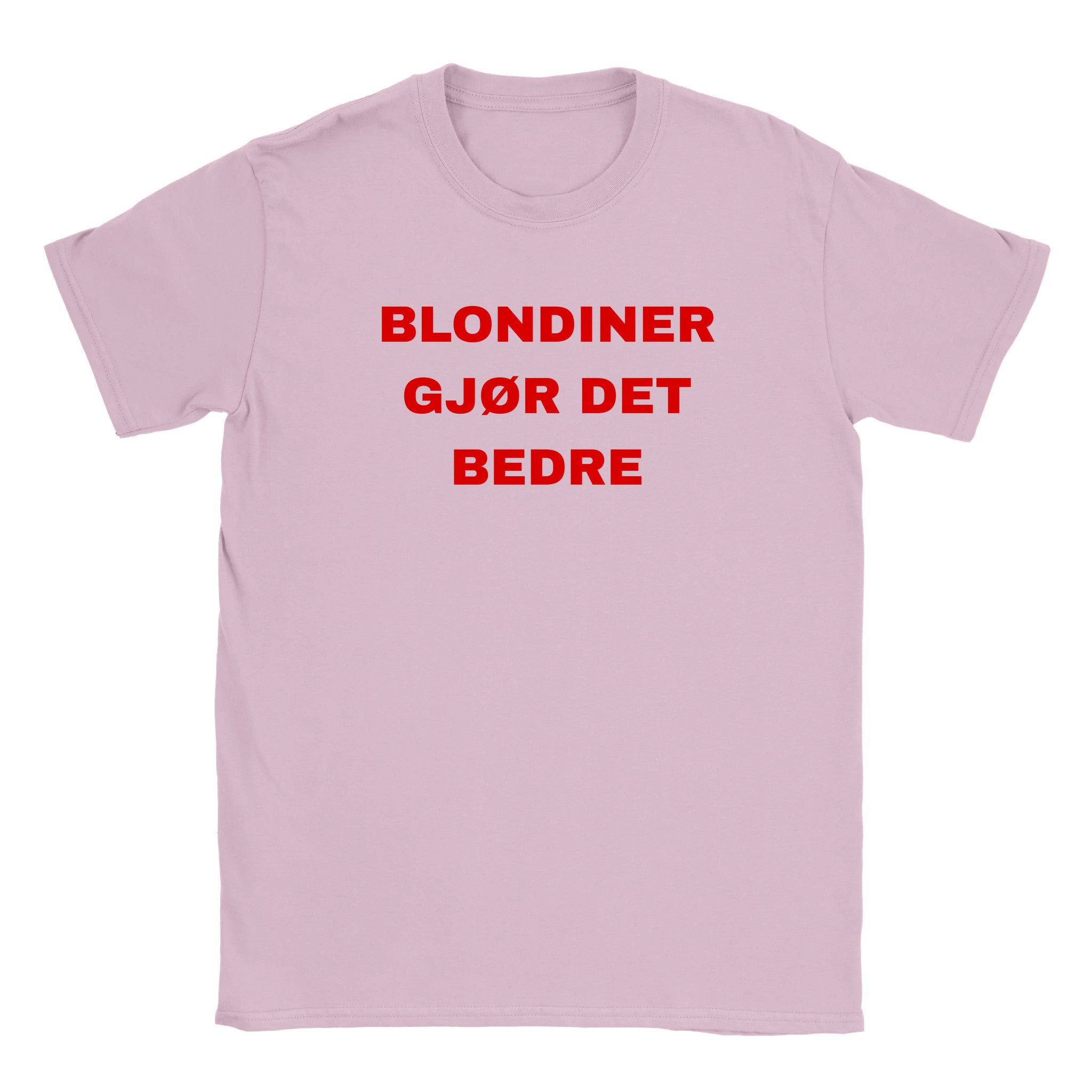 Blondiner gjør det bedre - Baby tee – Light Pink