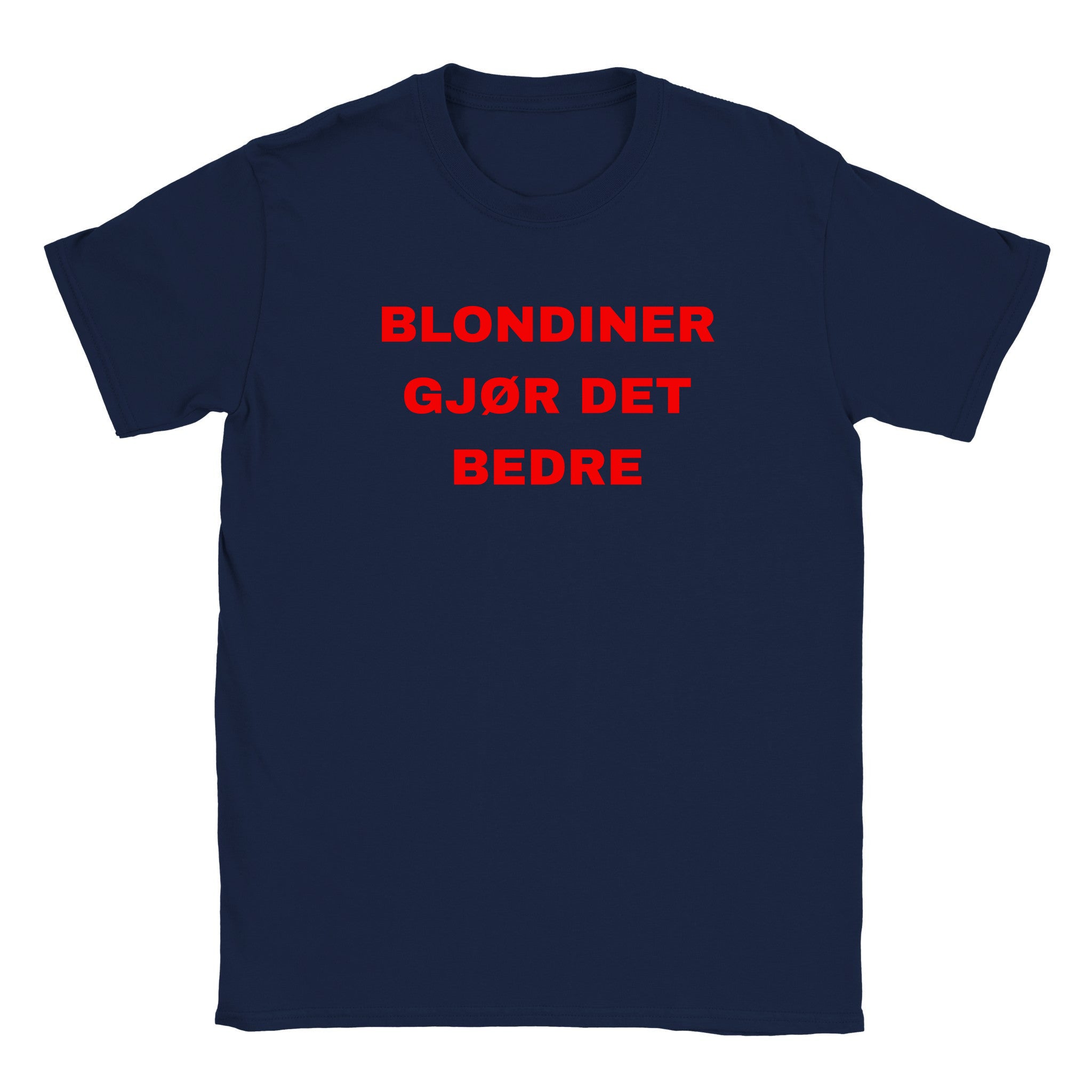 Blondiner gjør det bedre - Baby tee – Navy