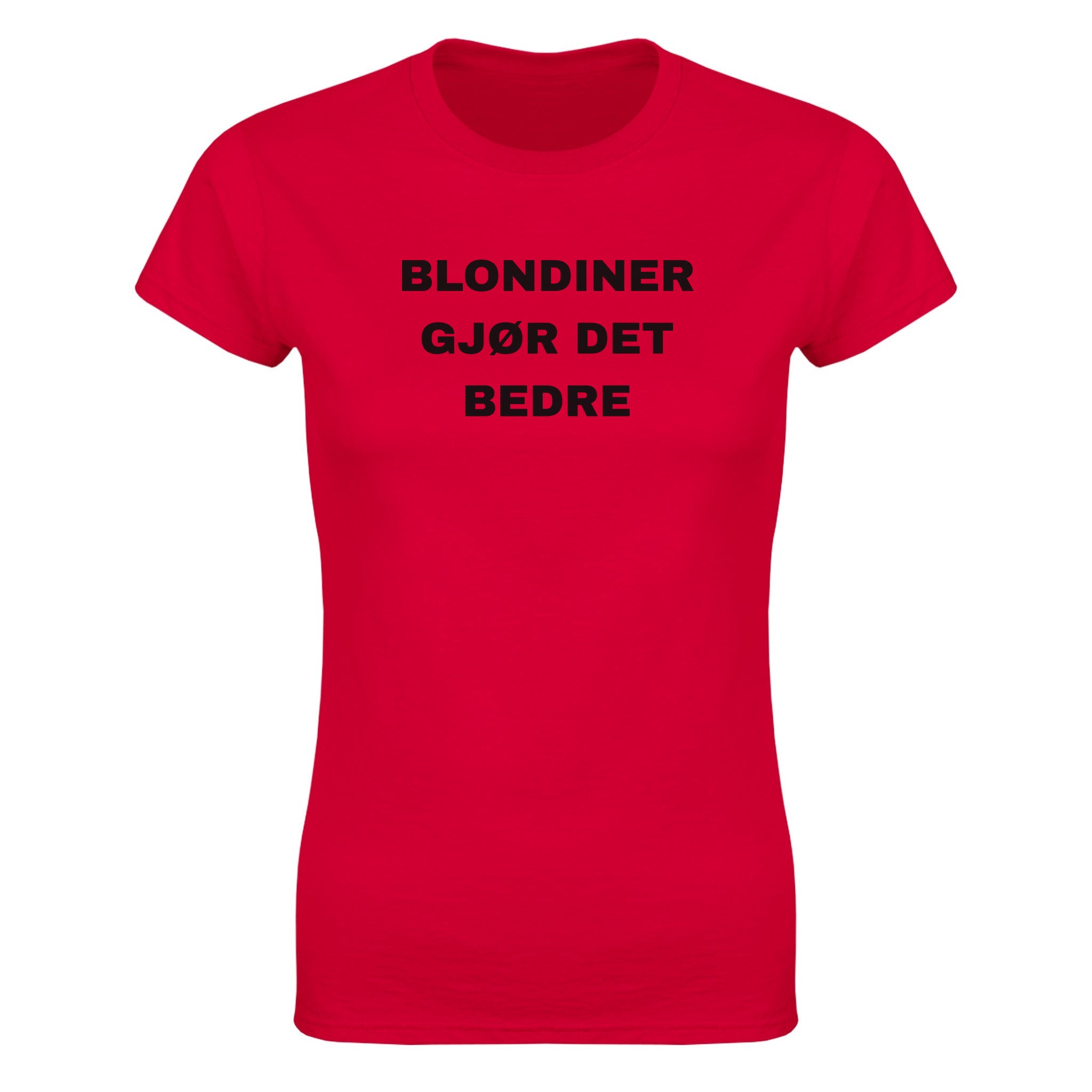Blondiner gjør det bedre - Dame t-skjorte – Red