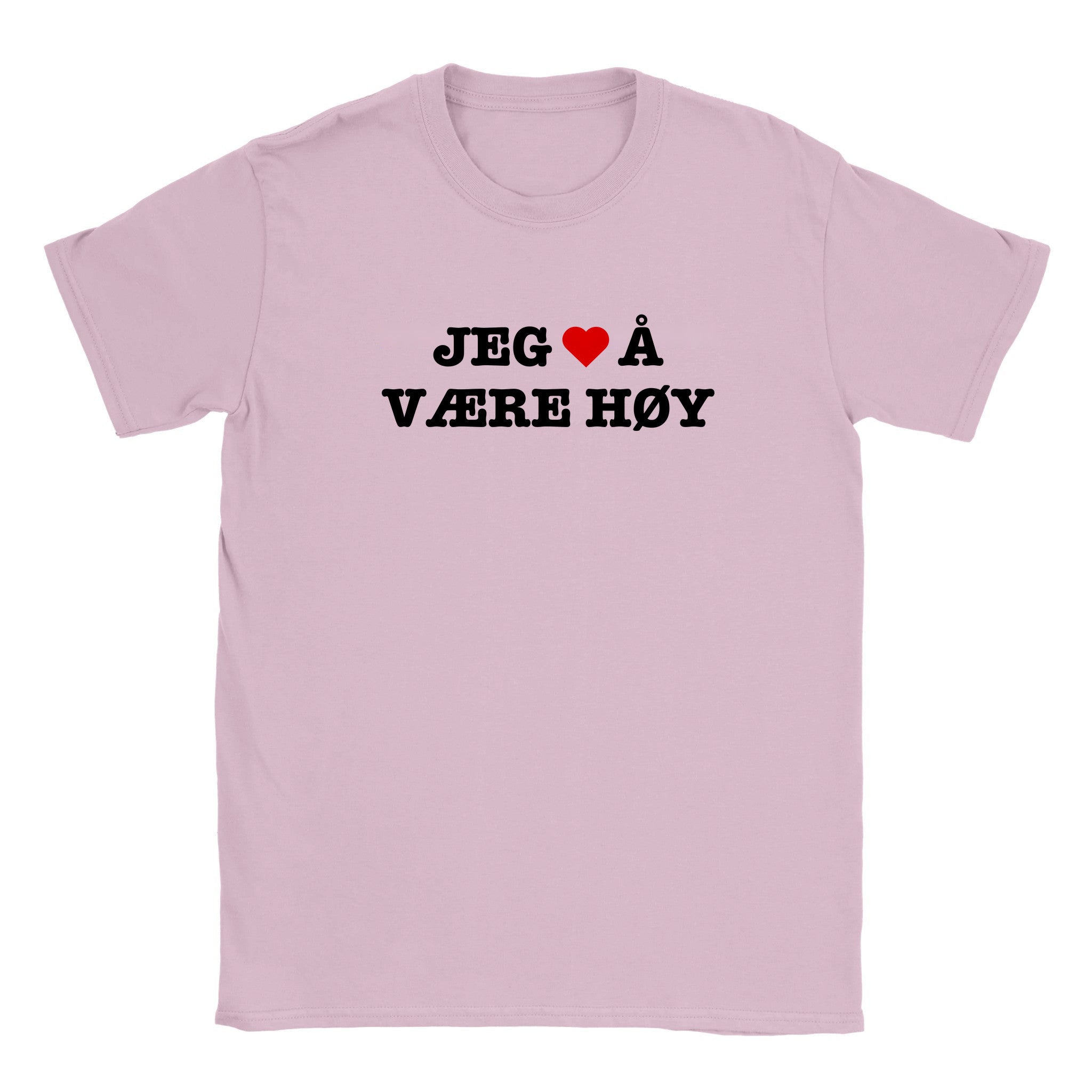 Jeg elsker å være høy - Baby tee – Light Pink