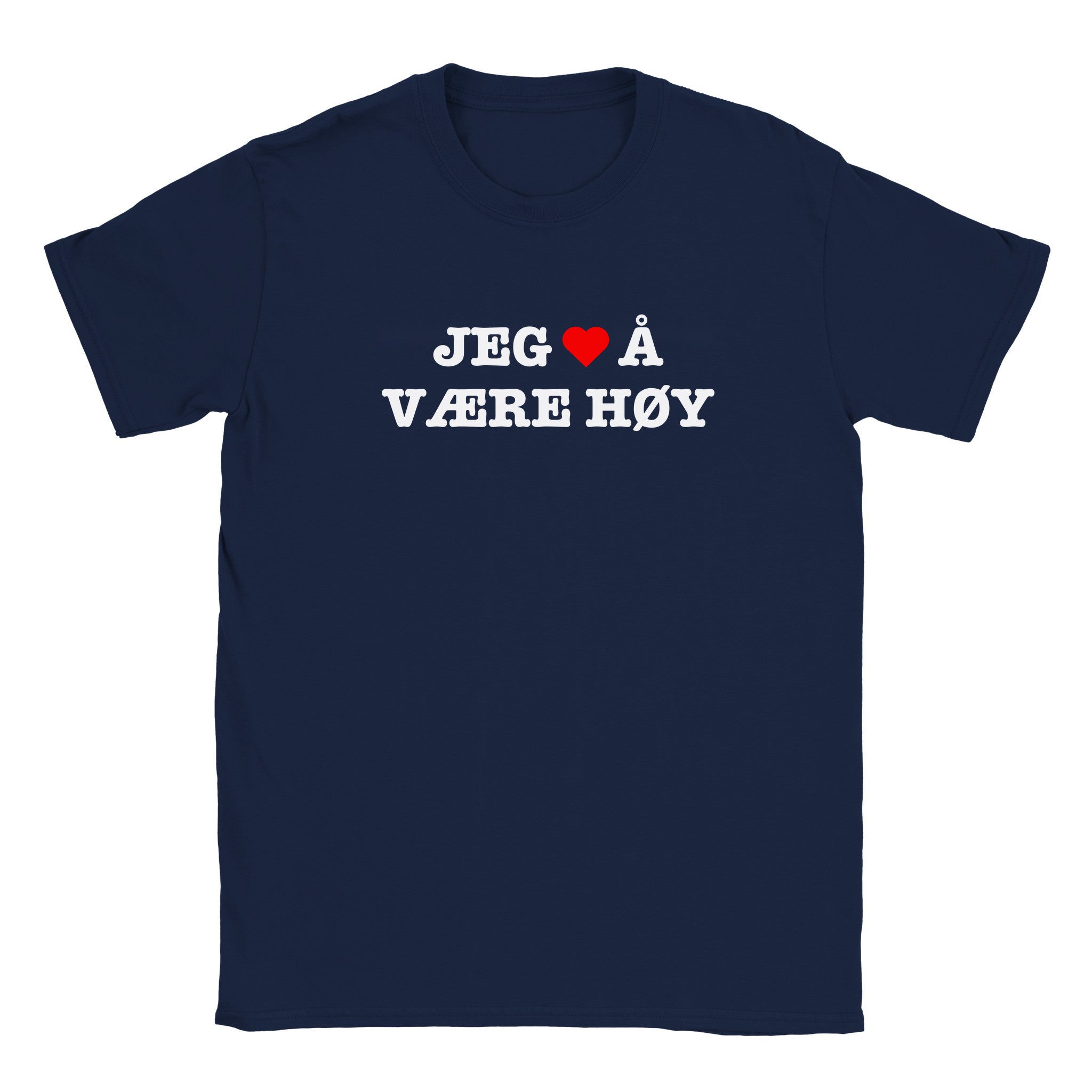 Jeg elsker å være høy - Baby tee – Navy