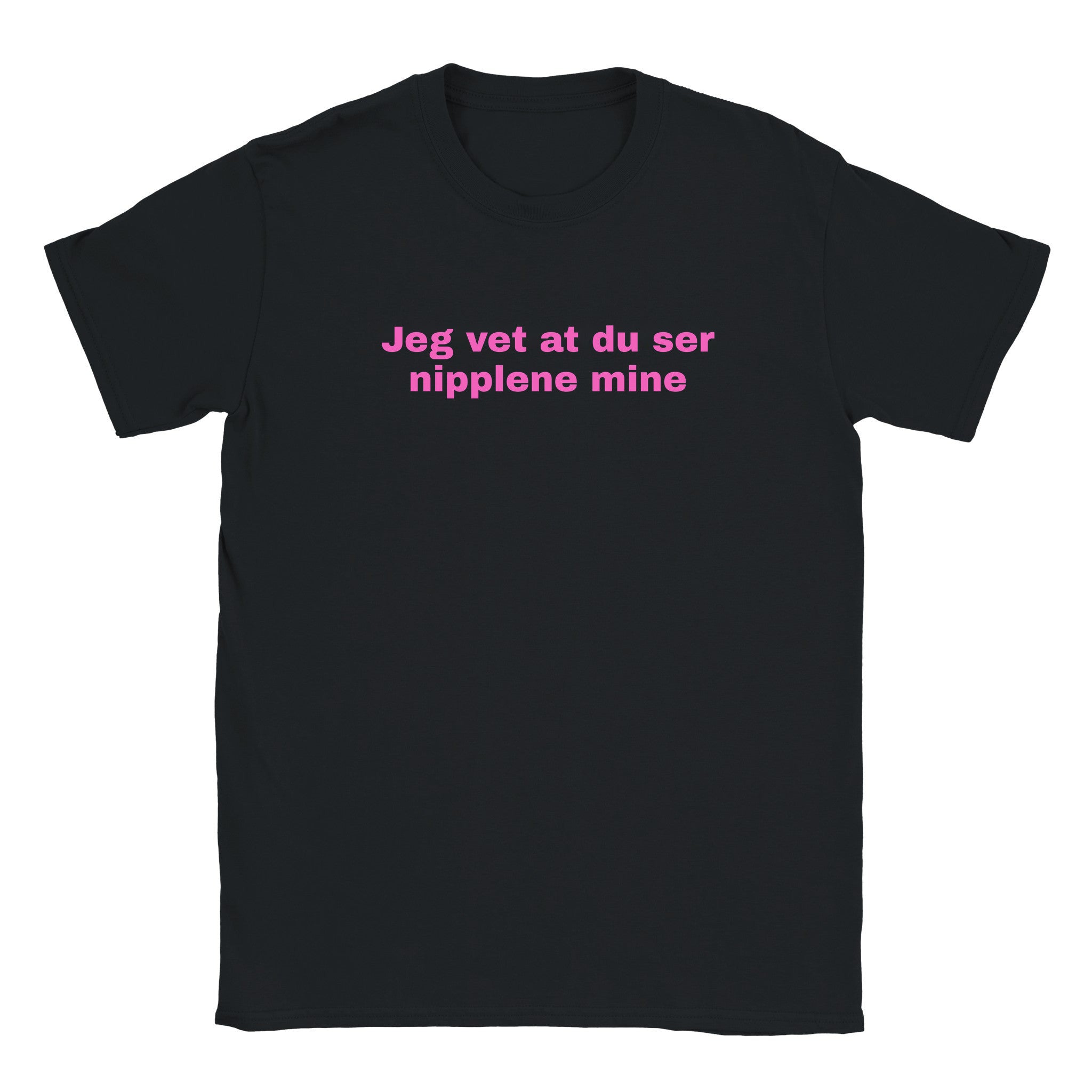 Jeg vet at du ser nipplene mine - Baby tee – Black