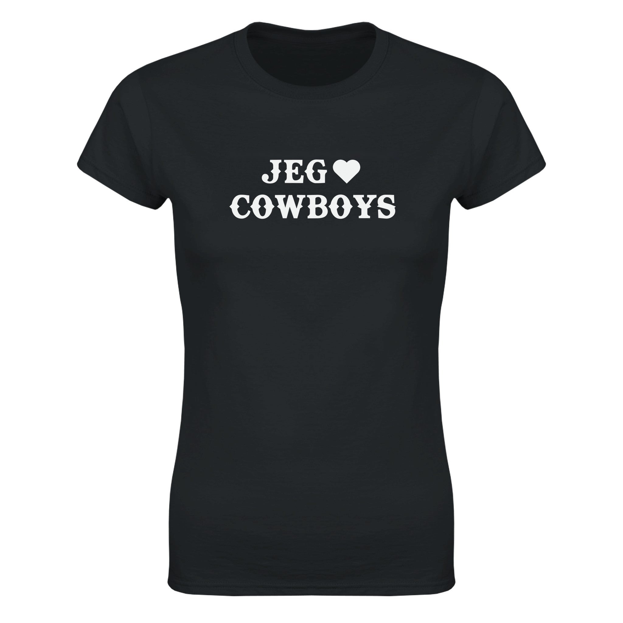 Jeg elsker cowboys - Dame t-skjorte – Black