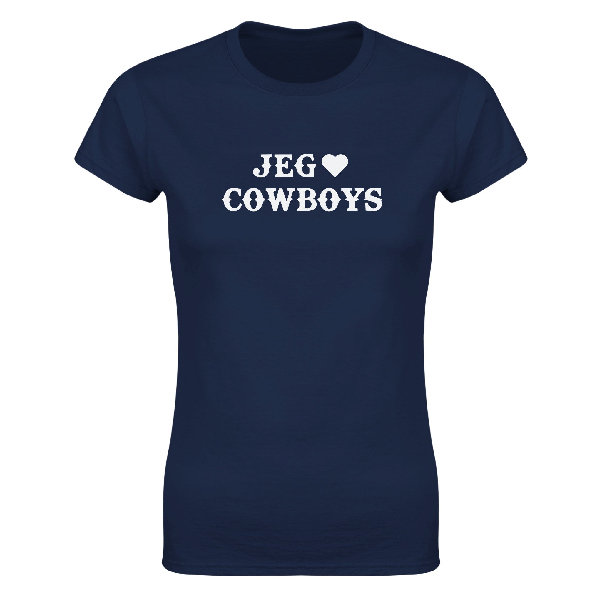 Jeg elsker cowboys - Dame t-skjorte – Navy