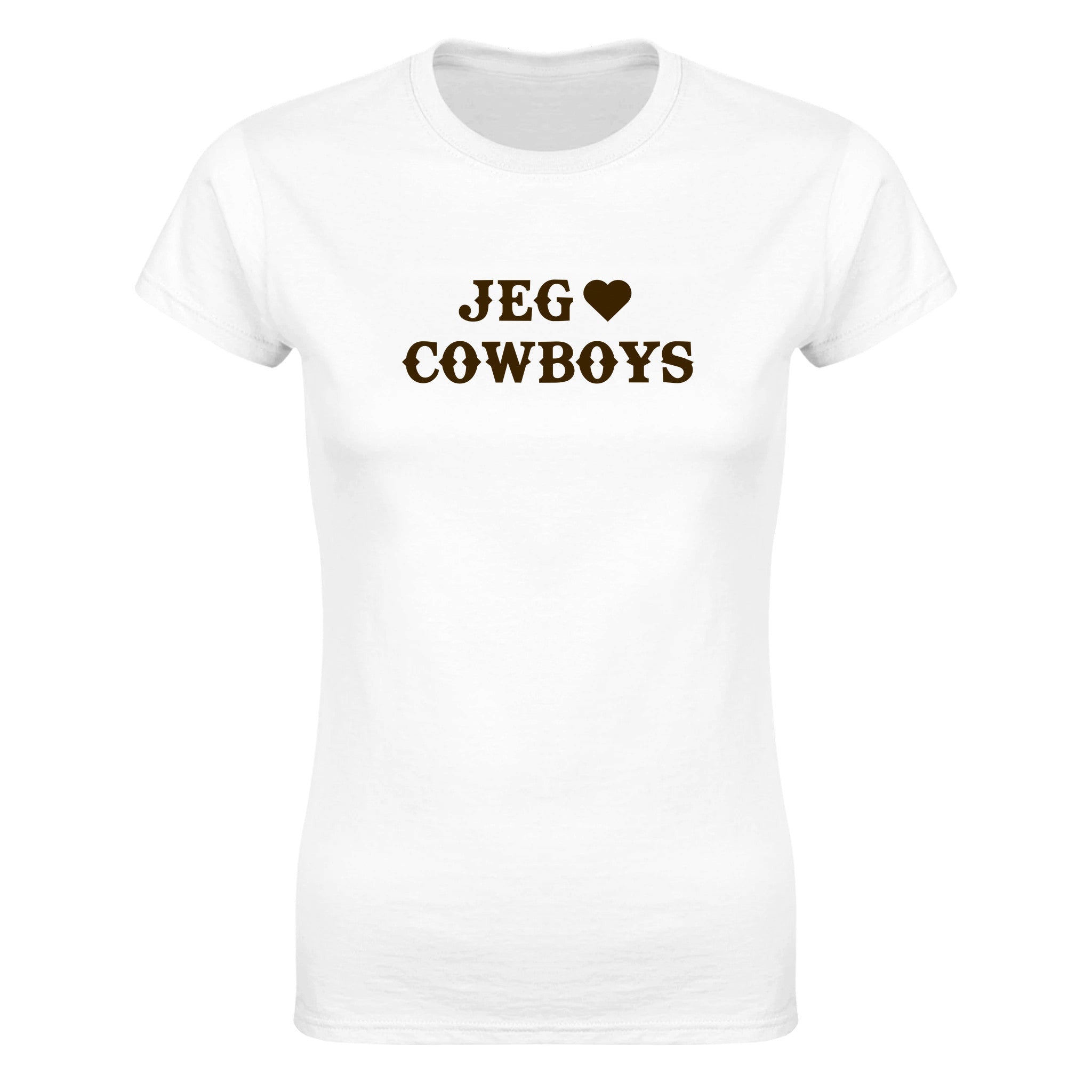 Jeg elsker cowboys - Dame t-skjorte – White