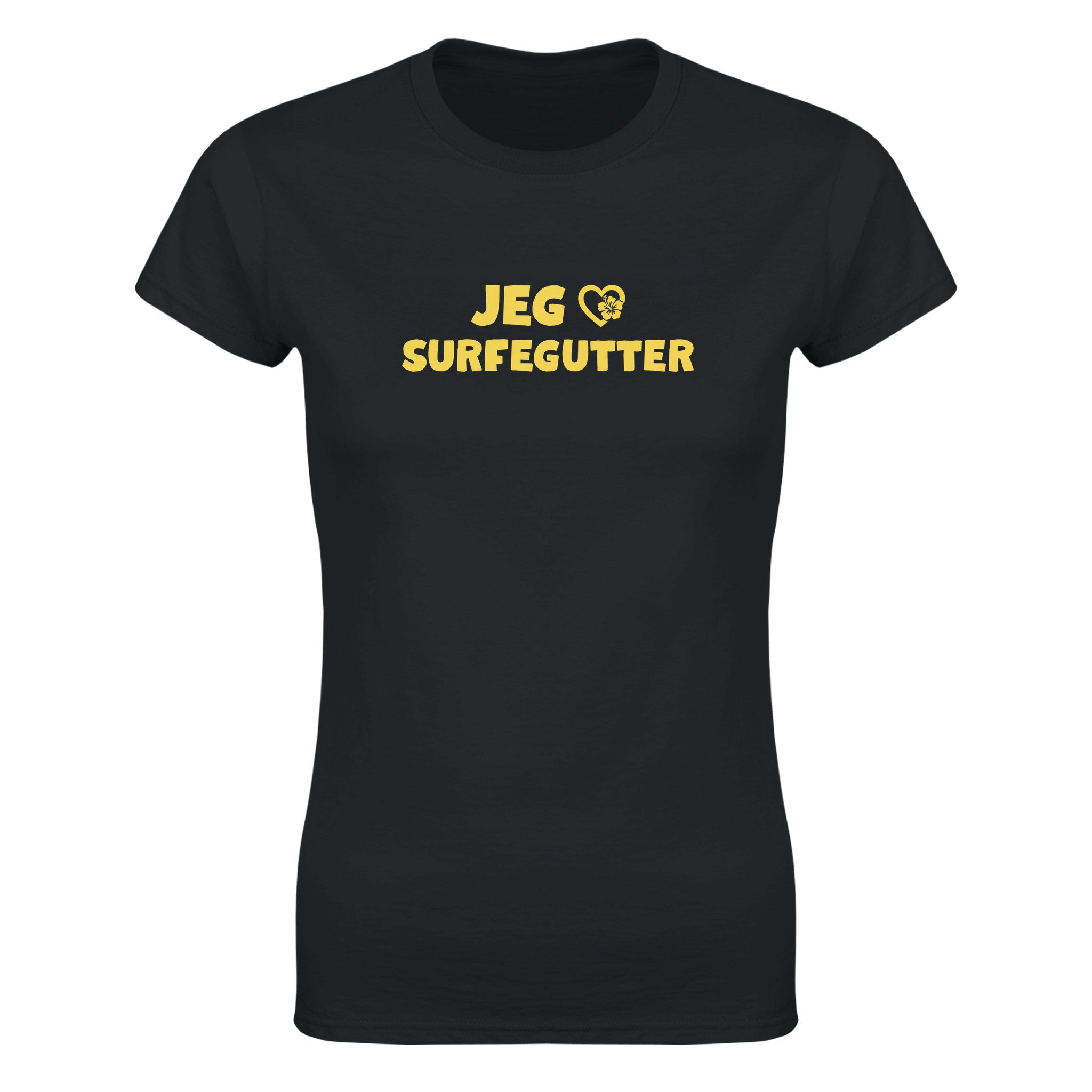Jeg elsker surfegutter - Dame t-skjorte – Black