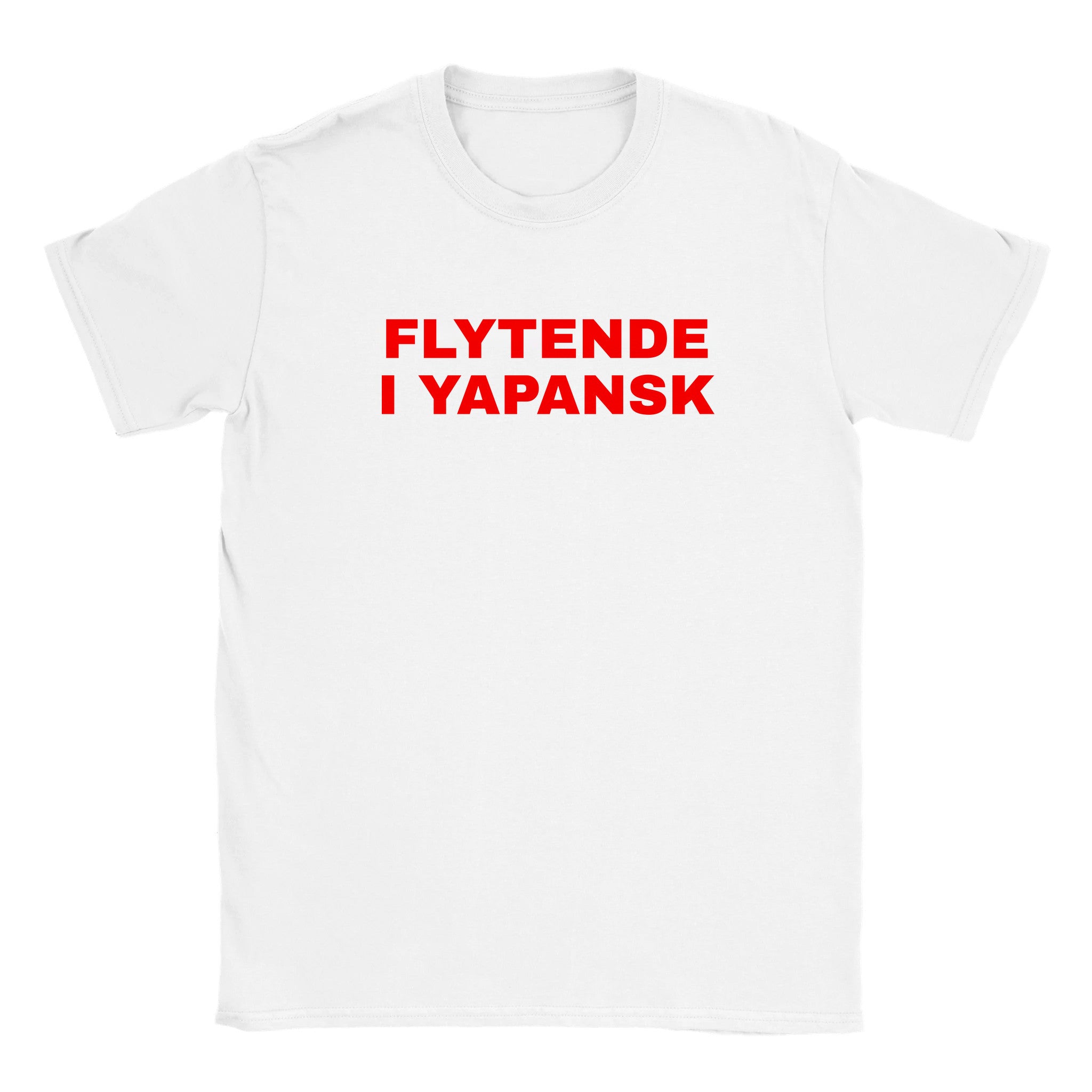 Flytende i yapansk - Baby tee – White