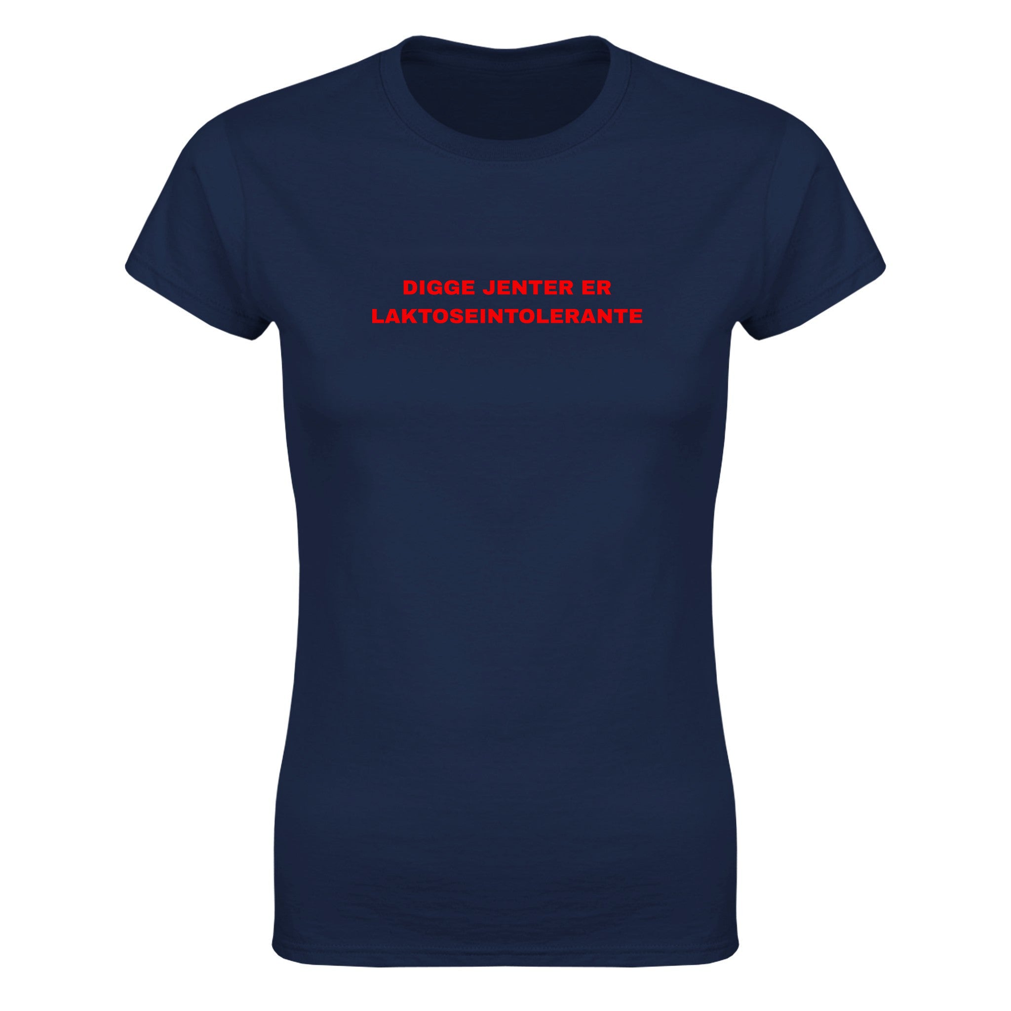 Digge jenter er laktoseintolerante - Dame t-skjorte – Navy