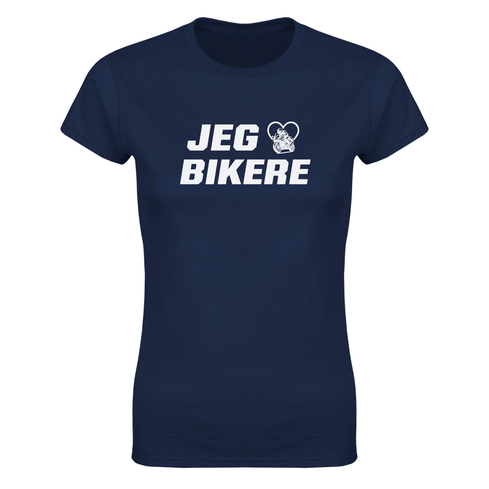 Jeg elsker bikere - Dame t-skjorte – Navy