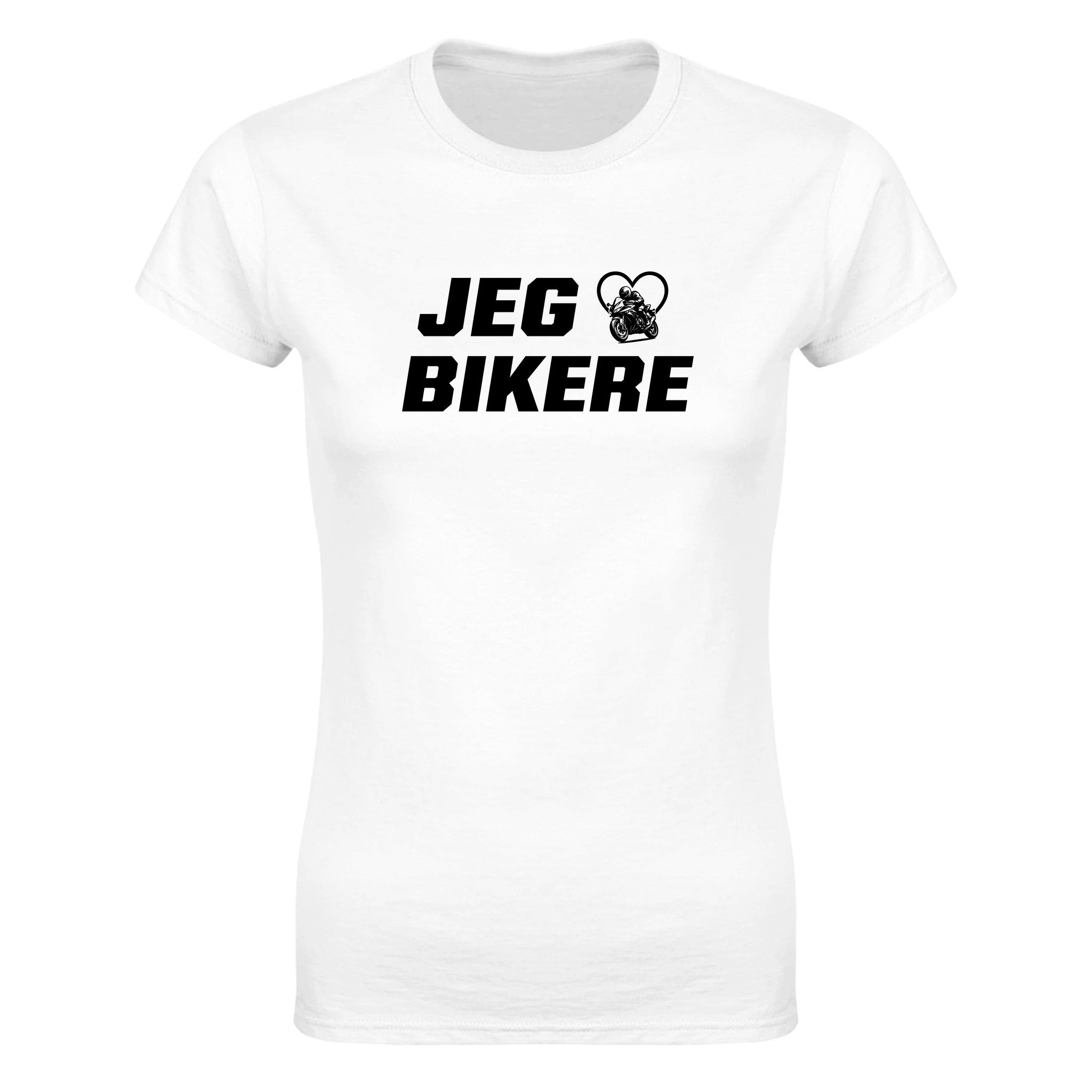 Jeg elsker bikere - Dame t-skjorte – White