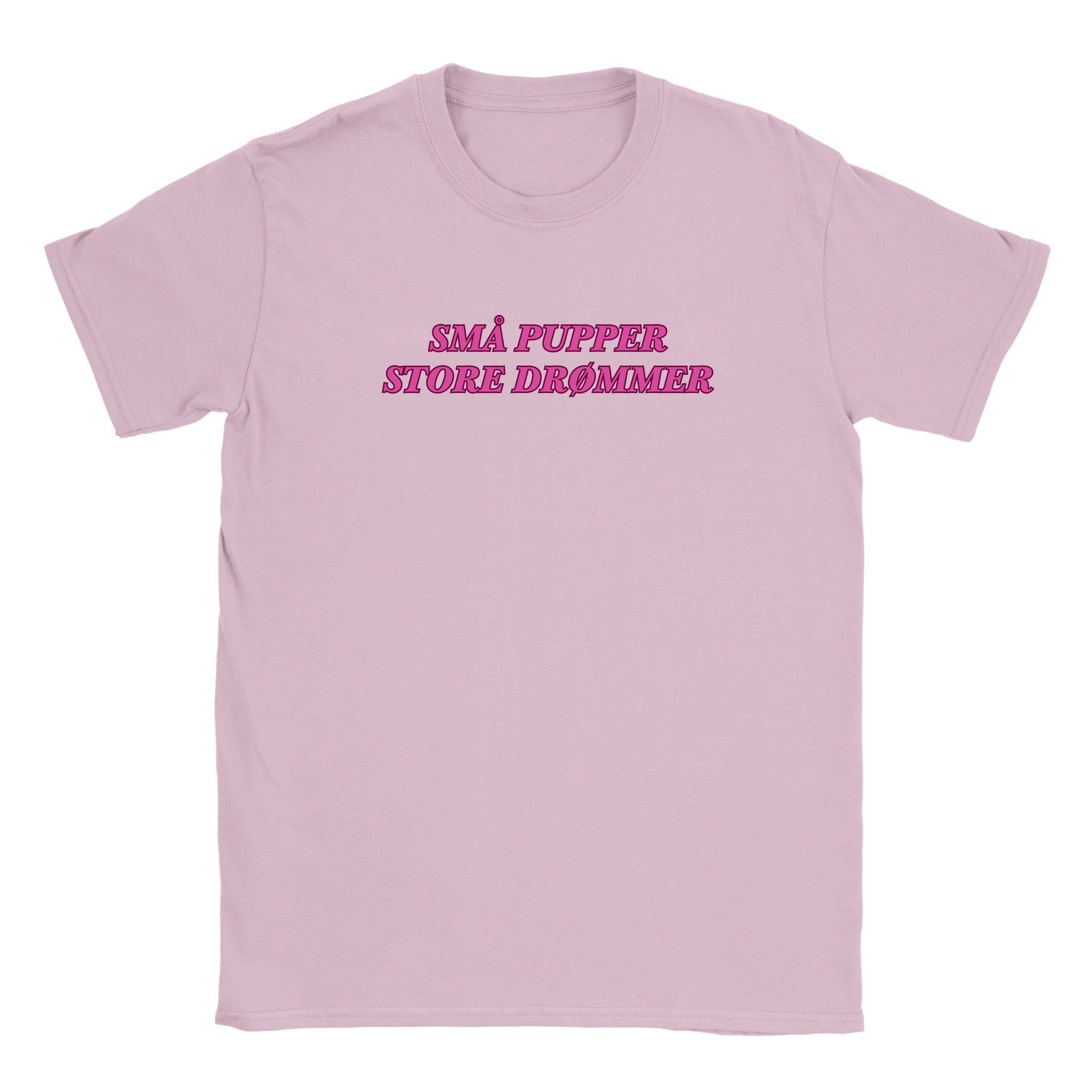 Små pupper store drømmer - Baby tee – Light Pink