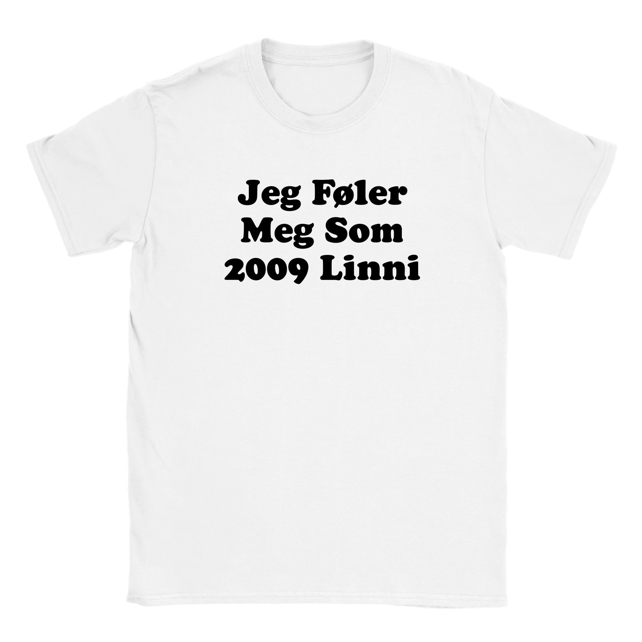 Jeg føler meg som 2009 Linni - Baby tee – White