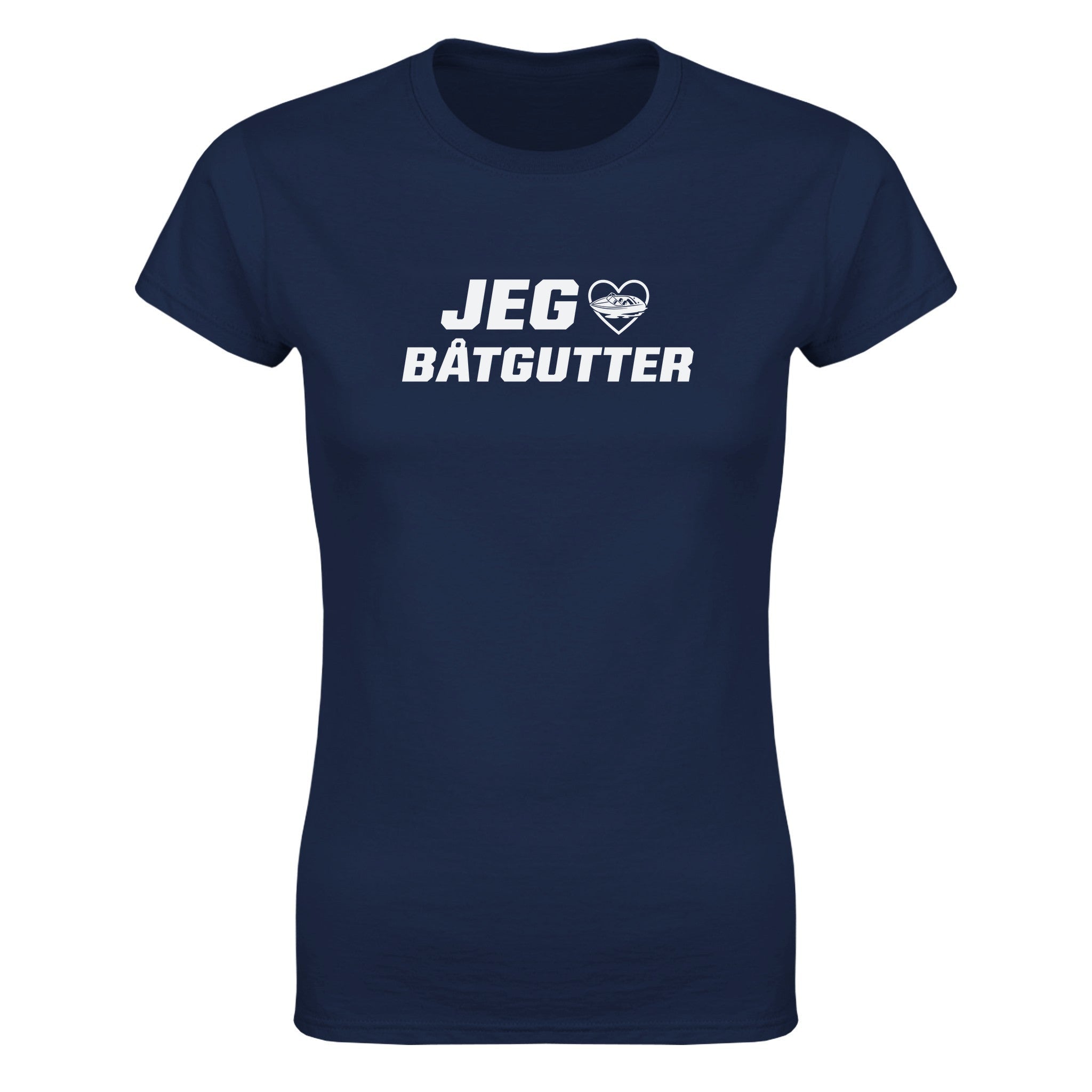 Jeg elsker båtgutter - Dame t-skjorte – Navy