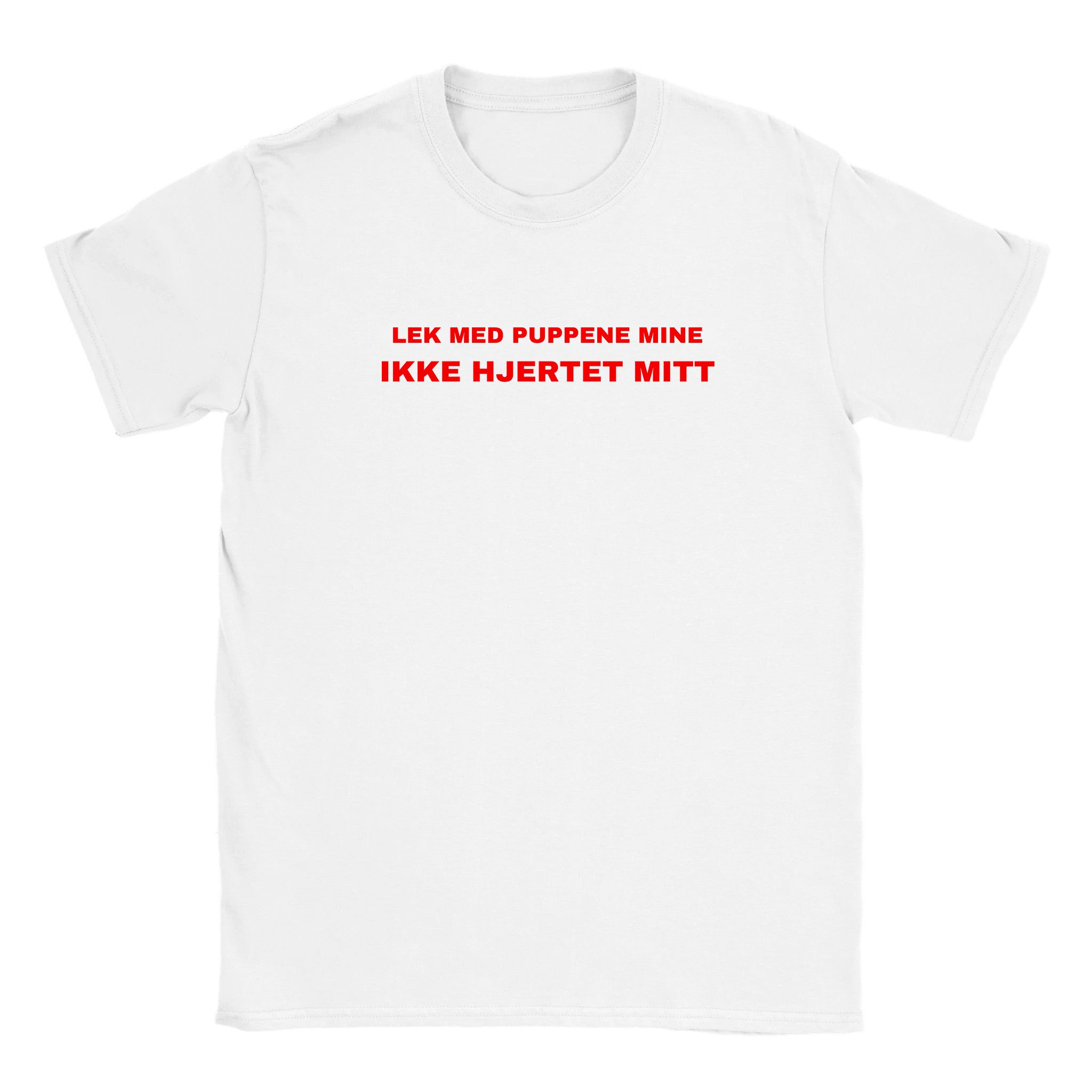 Lek med puppene mine ikke hjertet mitt - Baby tee – White