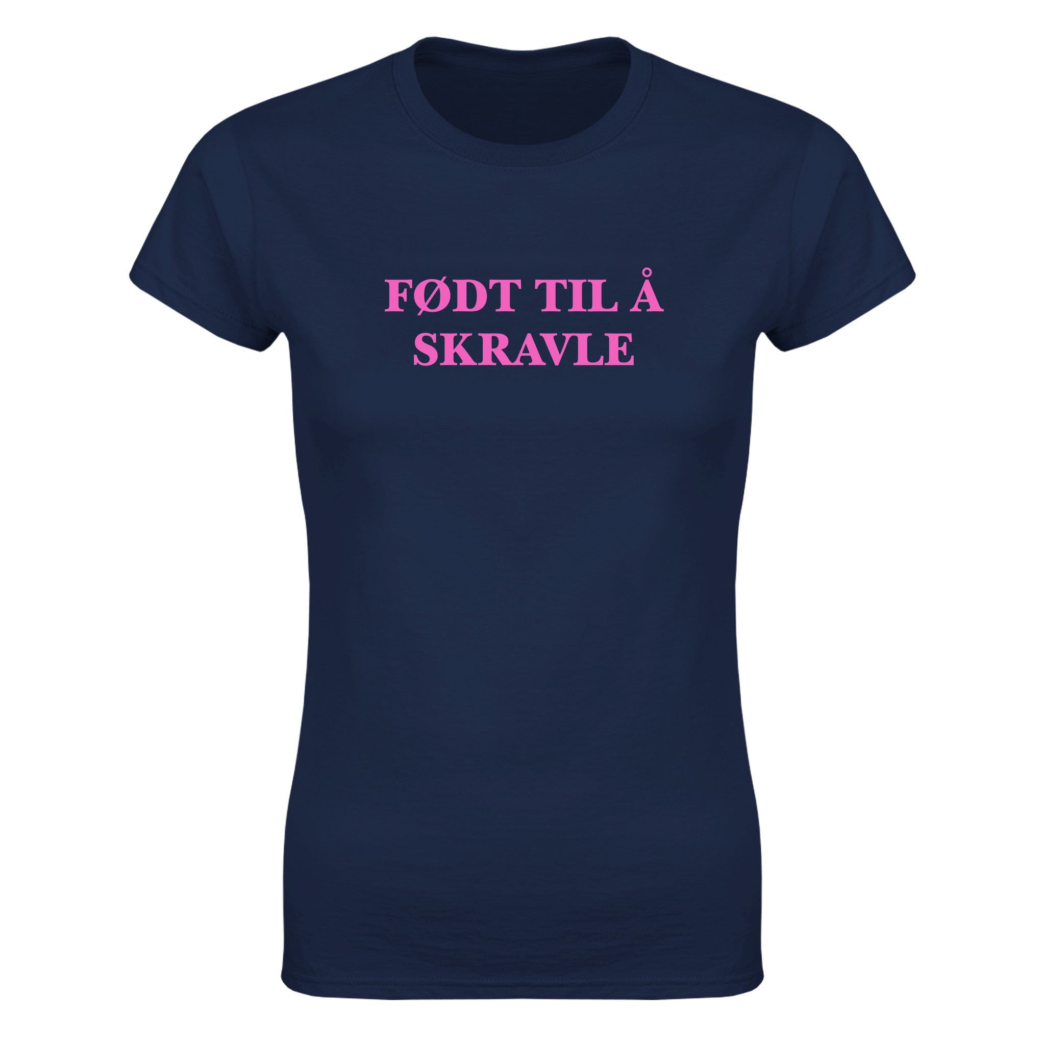 Født til å skravle - Dame t-skjorte – Navy