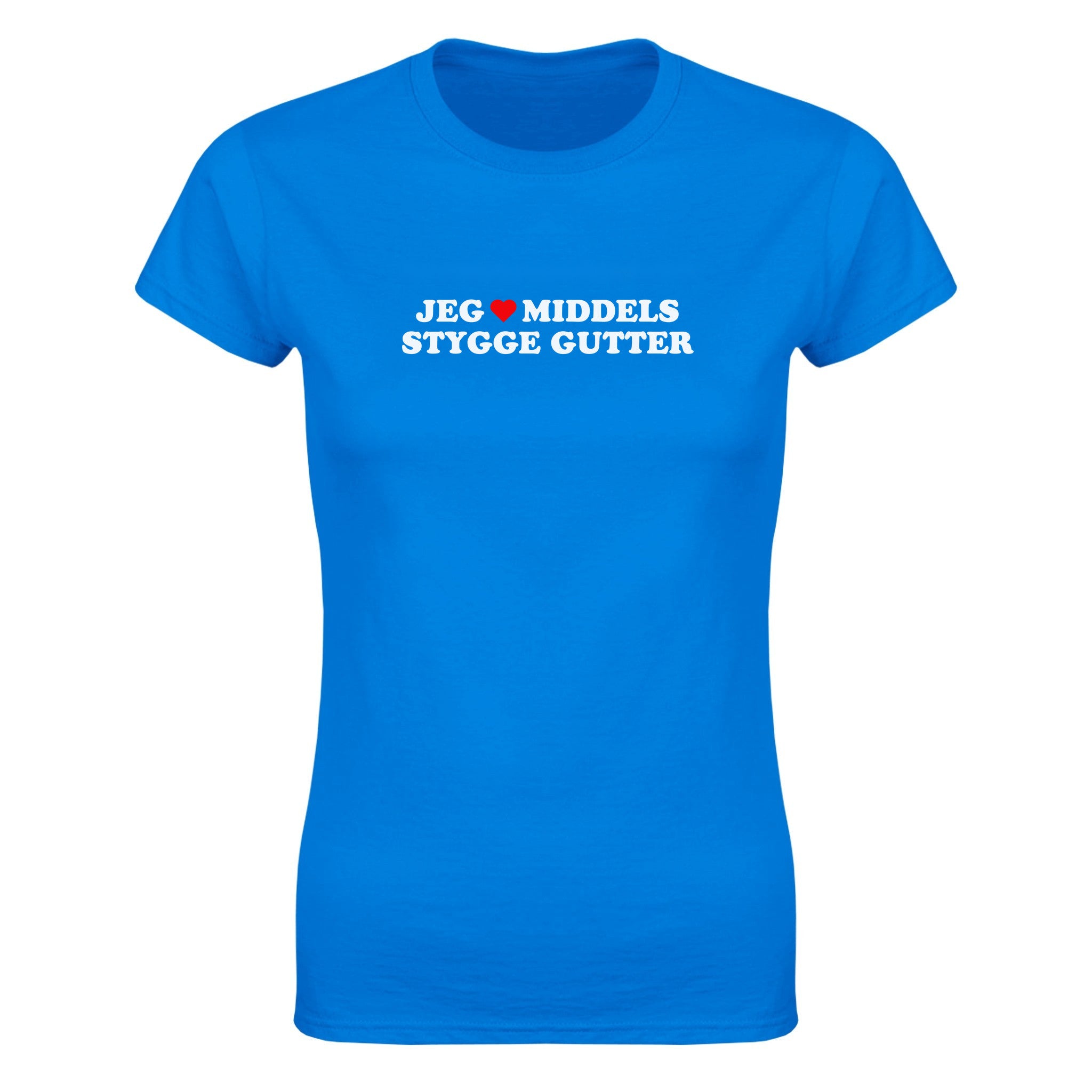 Jeg elsker middels stygge gutter - Dame t-skjorte – Royal