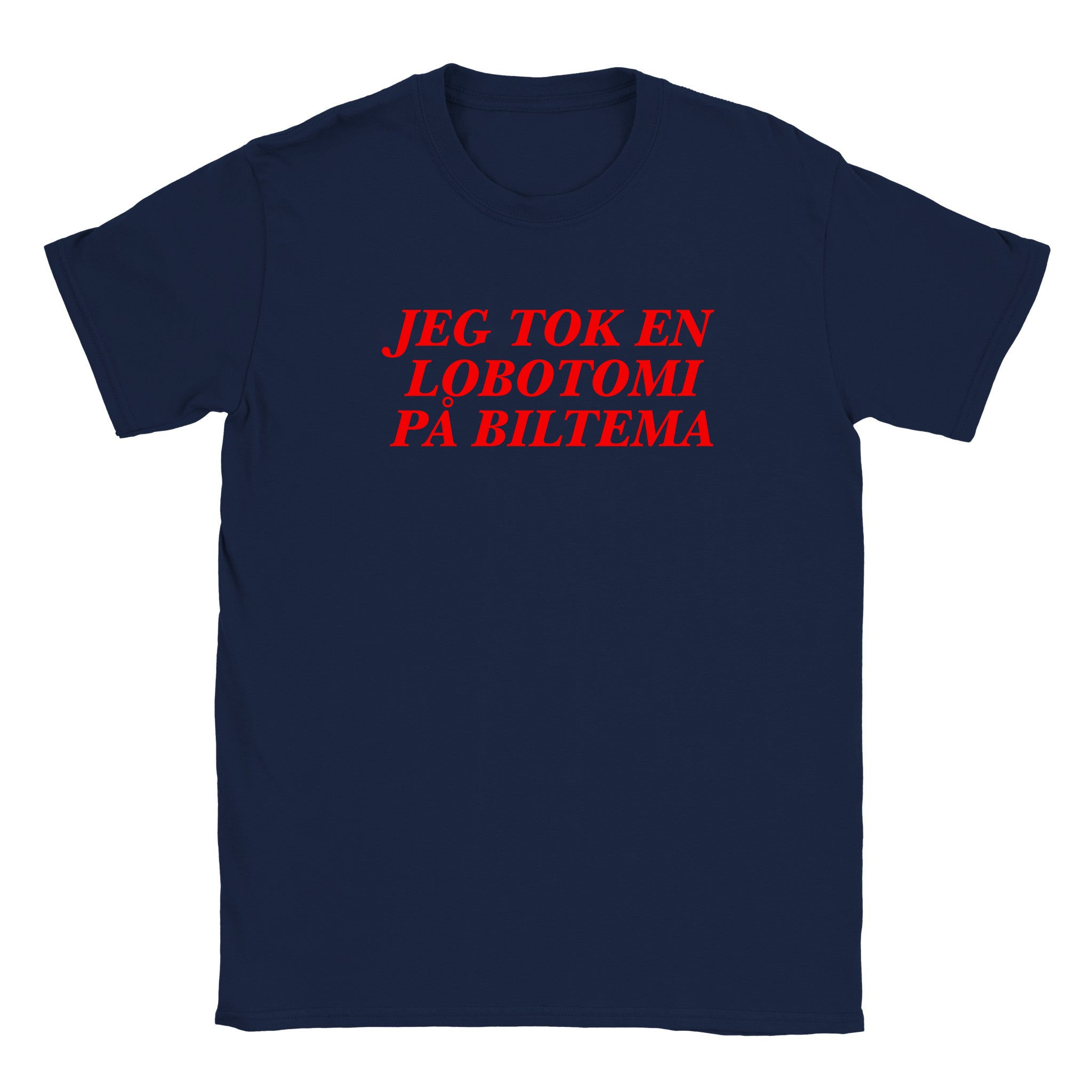 Jeg tok en lobotomi på Biltema - Baby tee – Navy