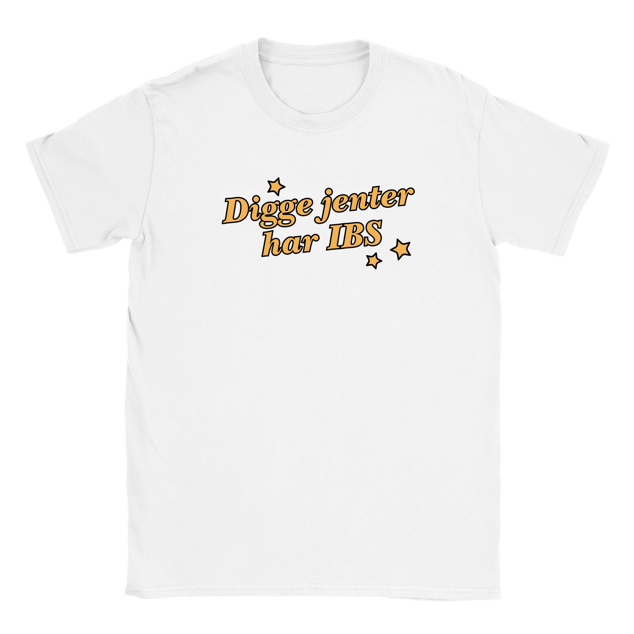 Digge jenter har IBS - Baby tee – White