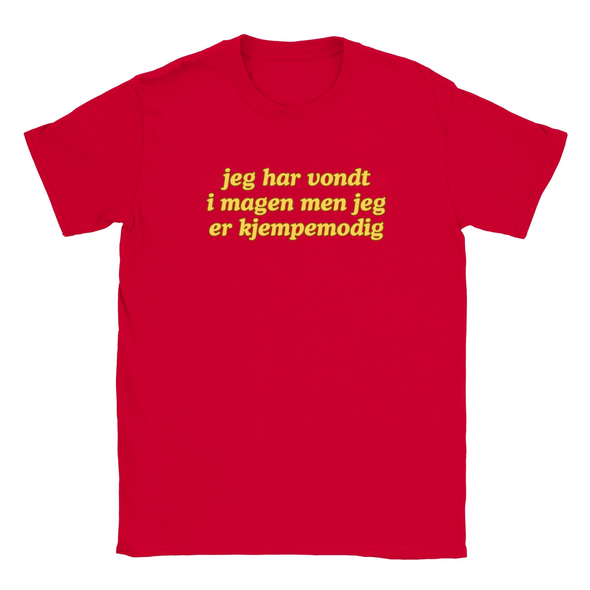 Jeg har vondt i magen men jeg er kjempemodig - Baby tee – Red