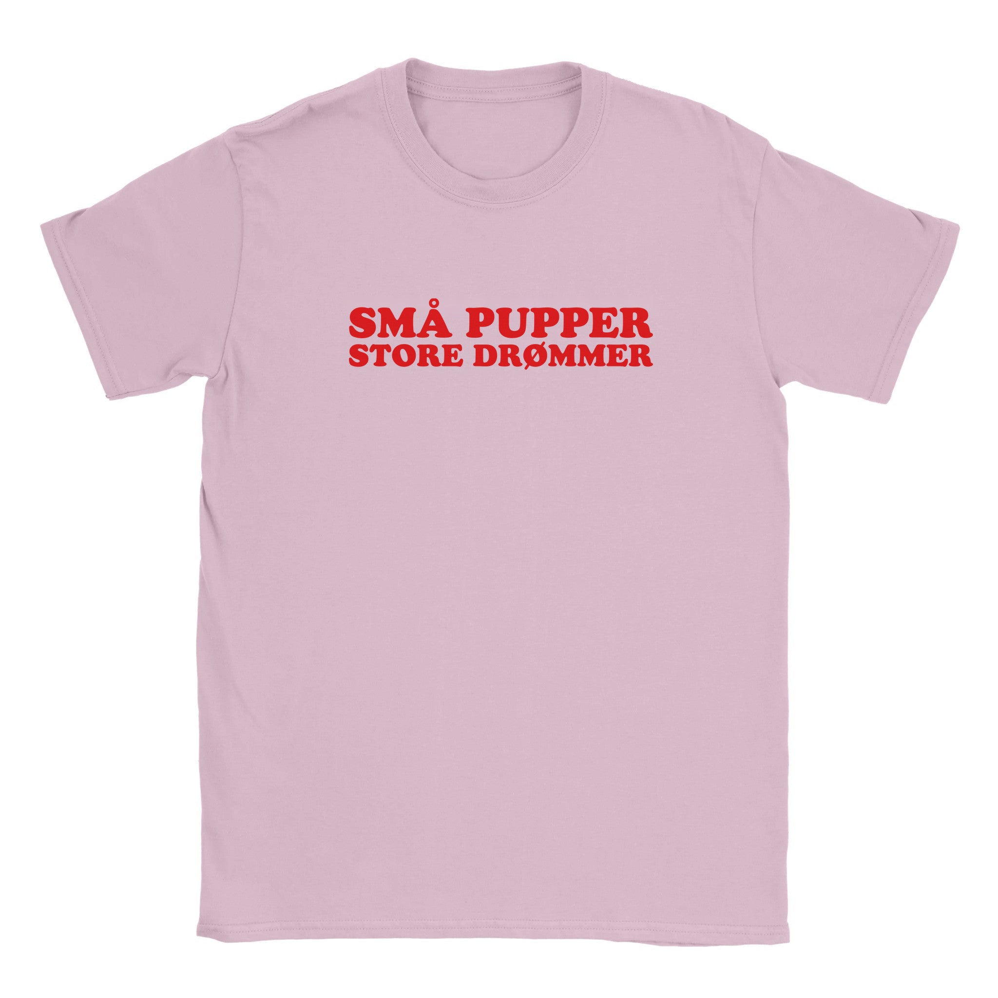 Små pupper store drømmer (design 2) - Baby tee – Light Pink
