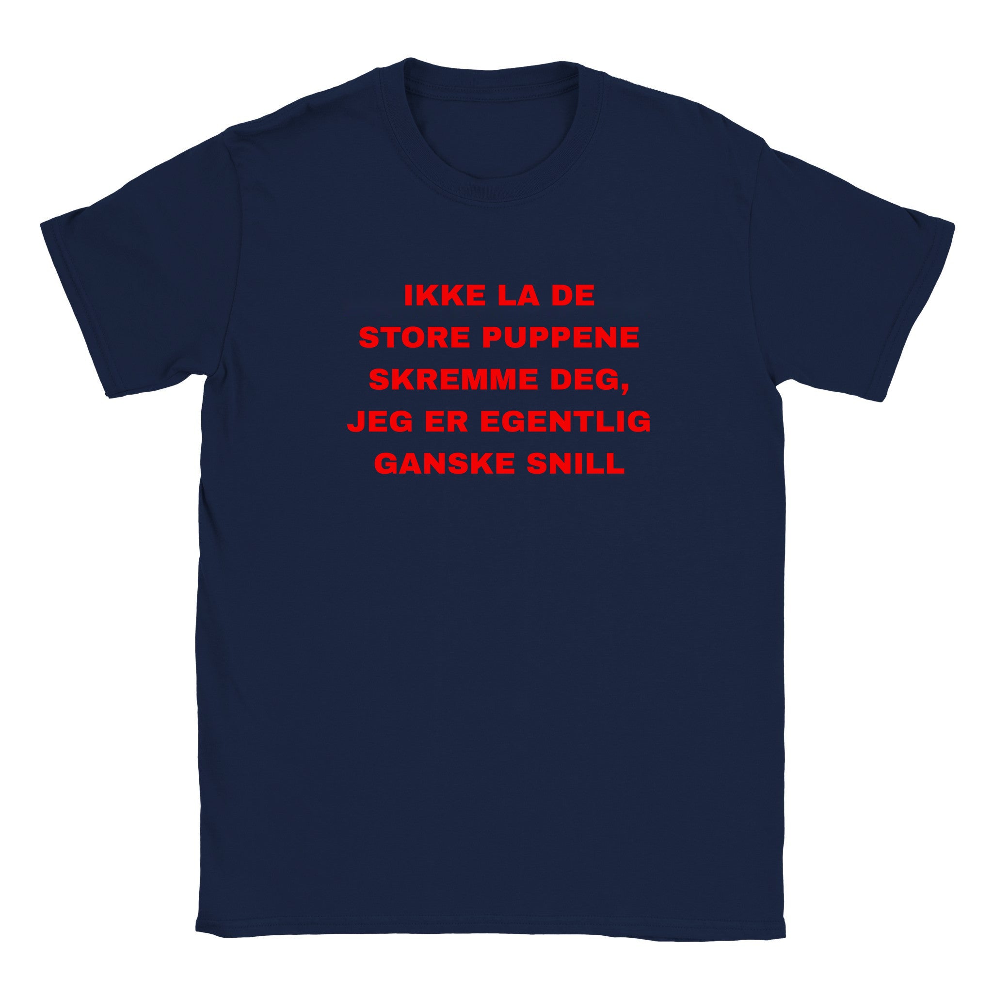 Ikke la de store puppene skremme deg, jeg er egentlig ganske snill - Baby tee – Navy