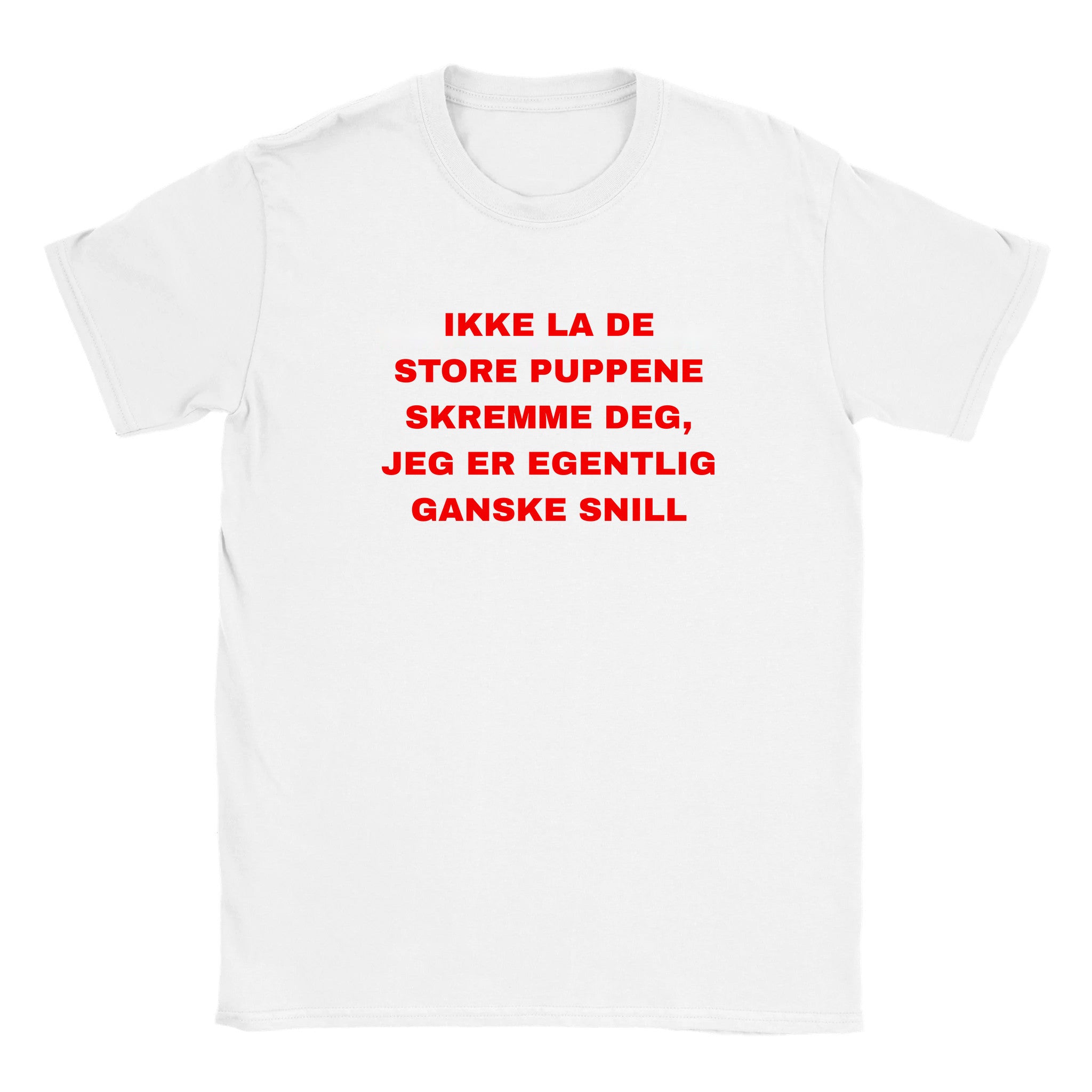 Ikke la de store puppene skremme deg, jeg er egentlig ganske snill - Baby tee – White