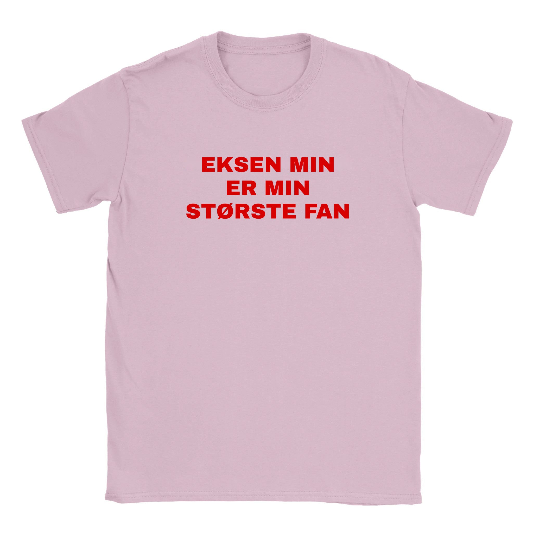 Eksen min er min største fan - Baby tee – Light Pink