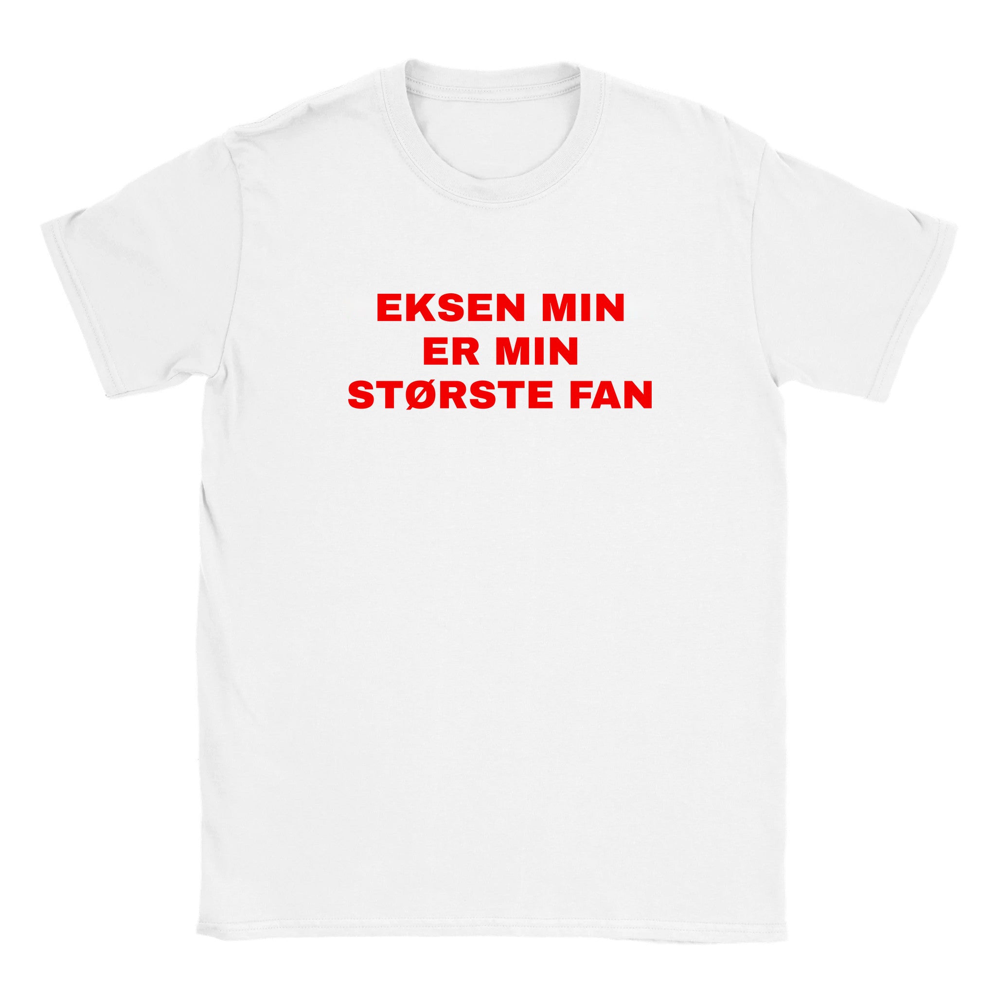 Eksen min er min største fan - Baby tee – White
