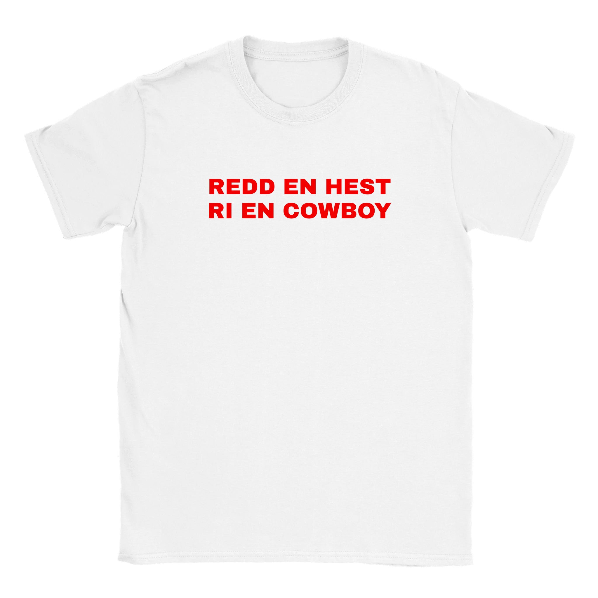 Redd en hest ri en cowboy - Baby tee – White