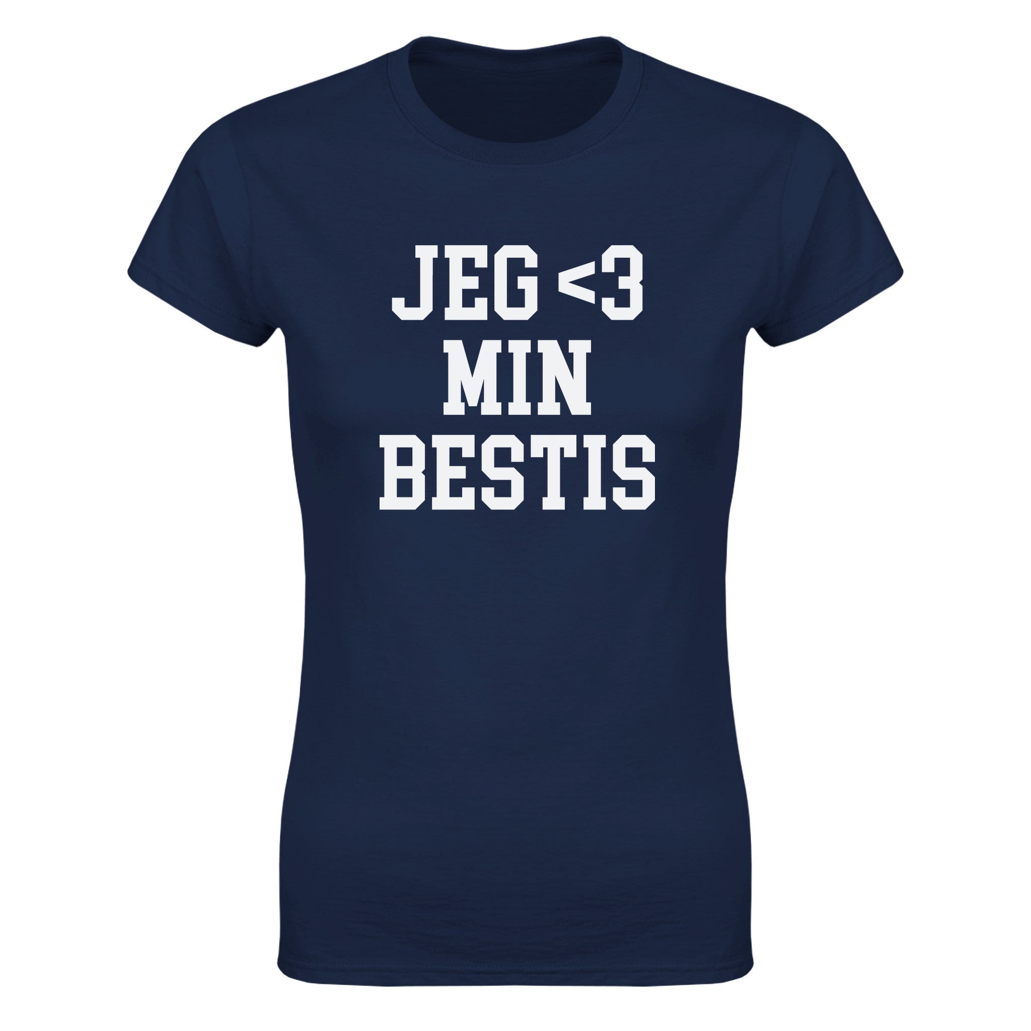 Jeg elsker 3 min bestis - Dame t-skjorte – Navy