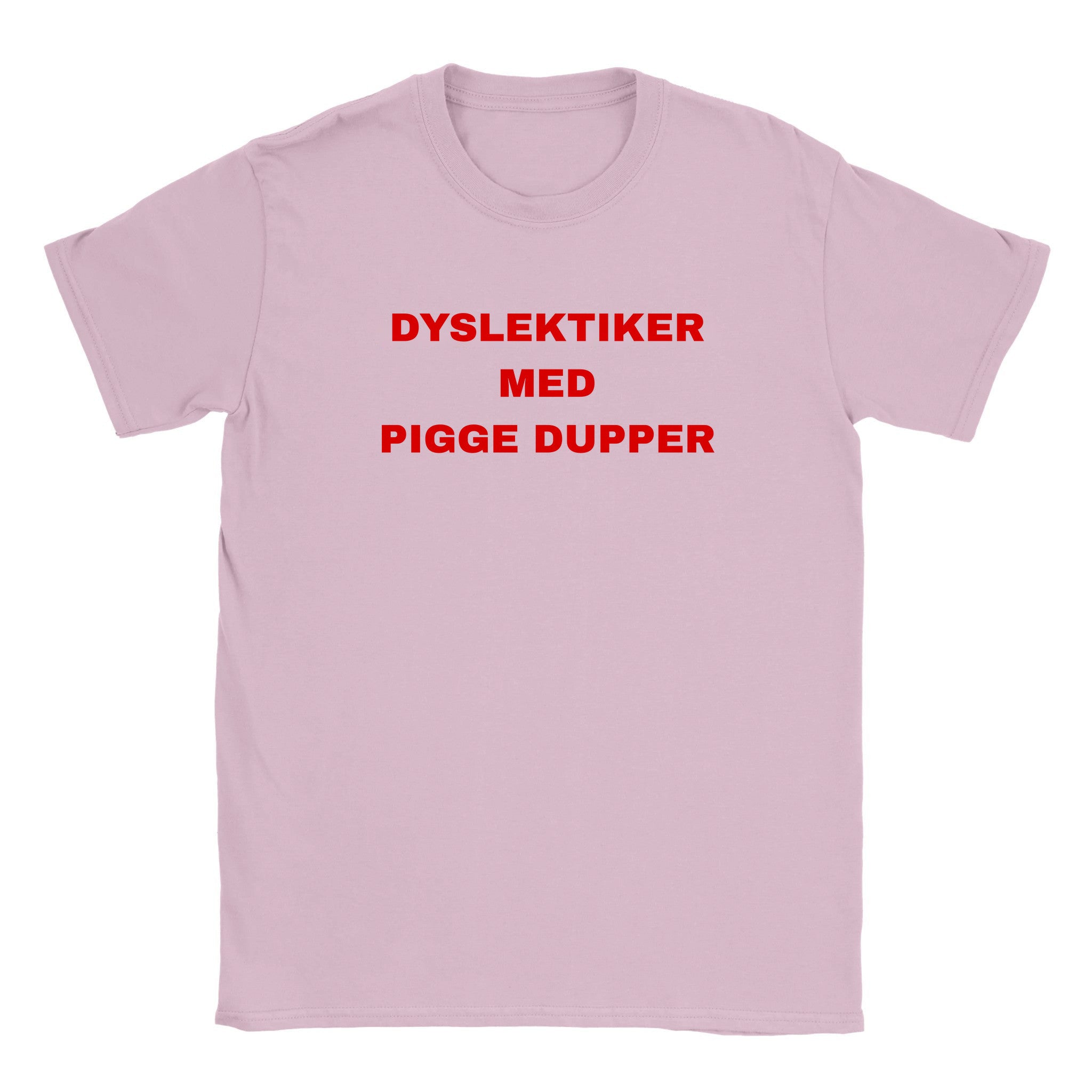 Dyslektiker med pigge dupper - Baby tee – Light Pink