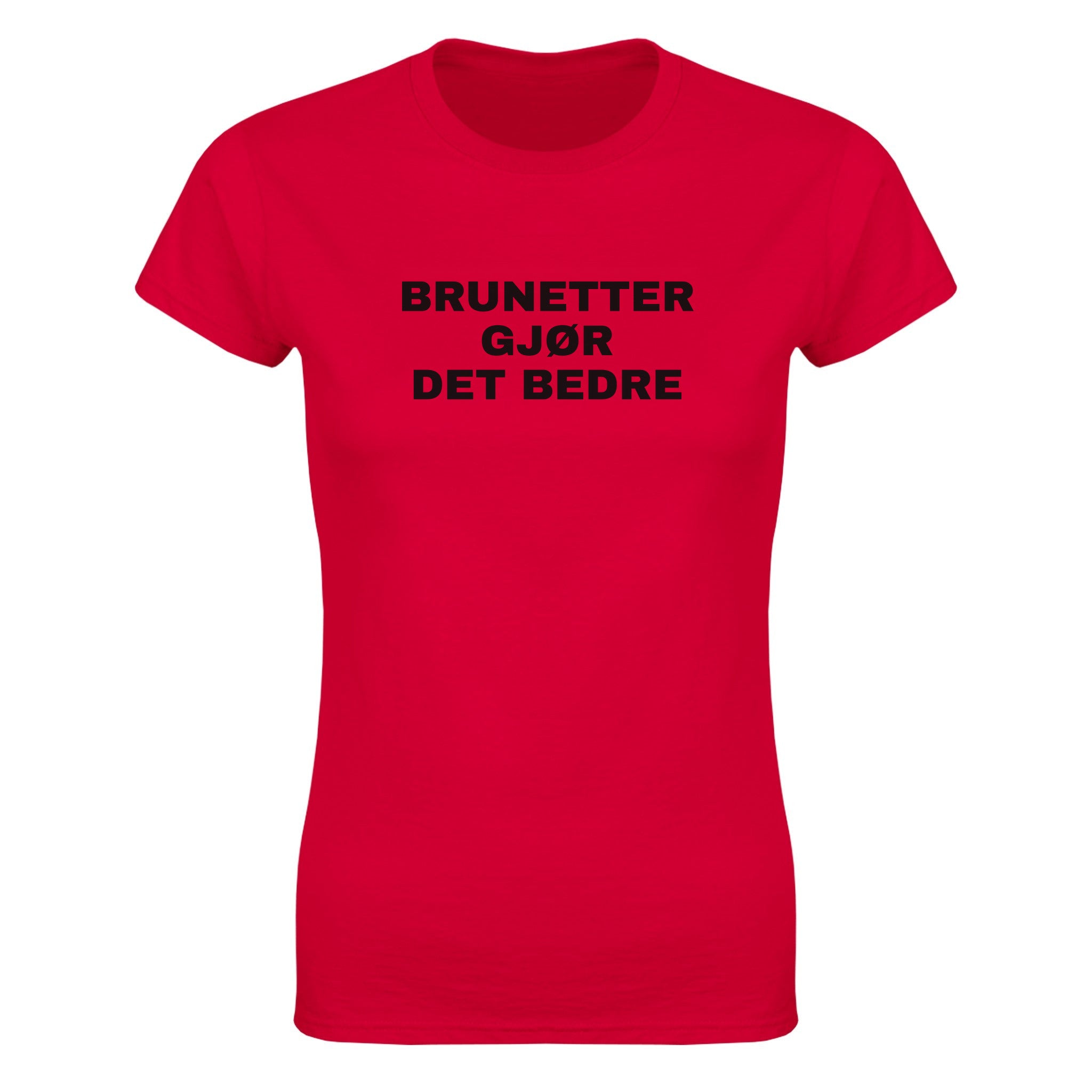 Brunetter gjør det bedre - Dame t-skjorte – Red