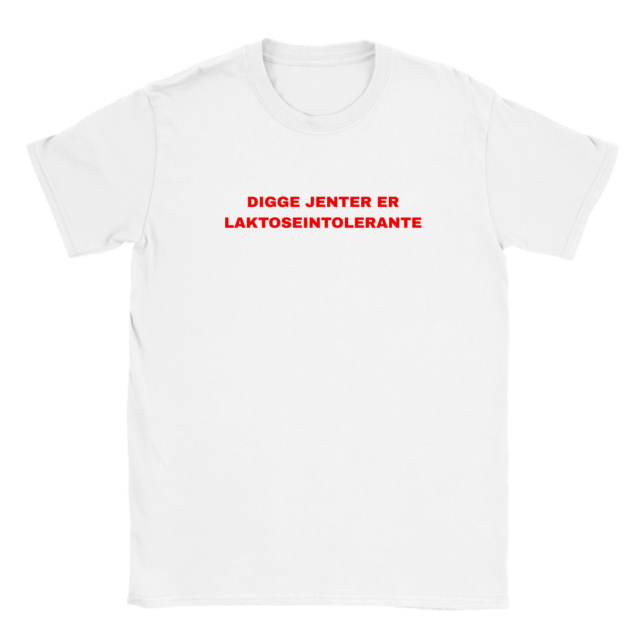 Digge jenter er laktoseintolerante - Baby tee – White