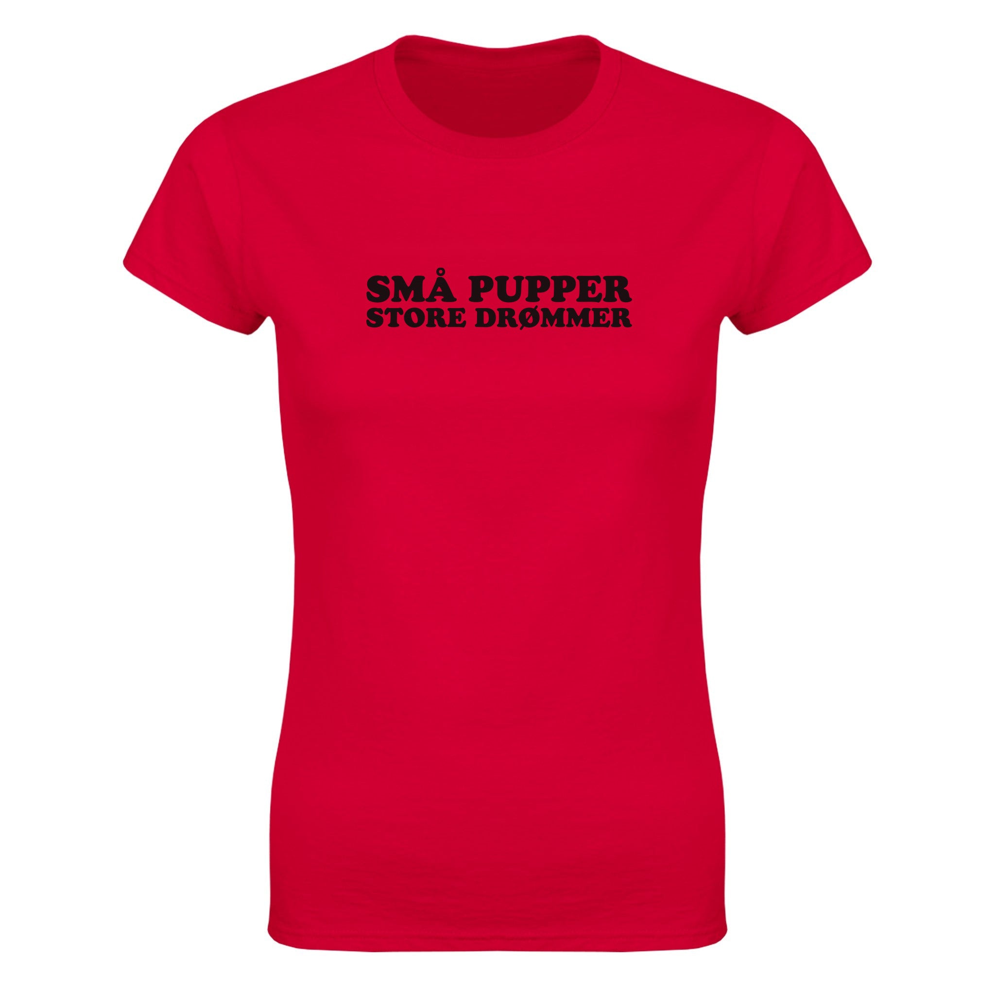 Små pupper store drømmer (design 2) - Dame t-skjorte – Red