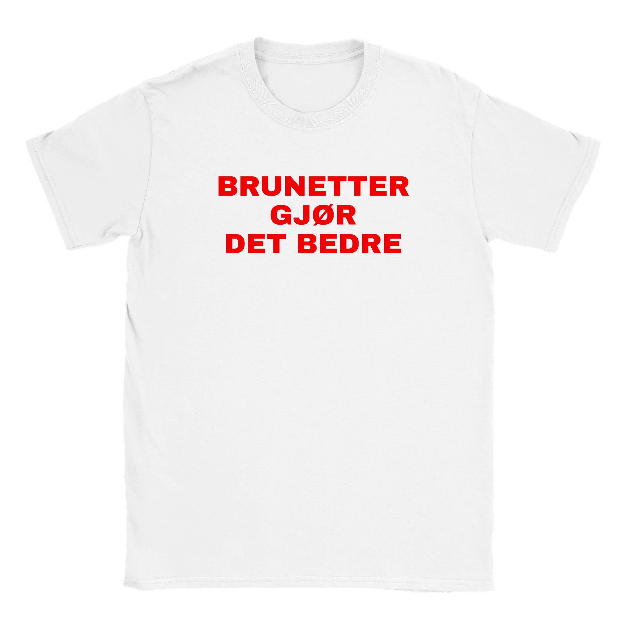 Brunetter gjør det bedre - Baby tee – White