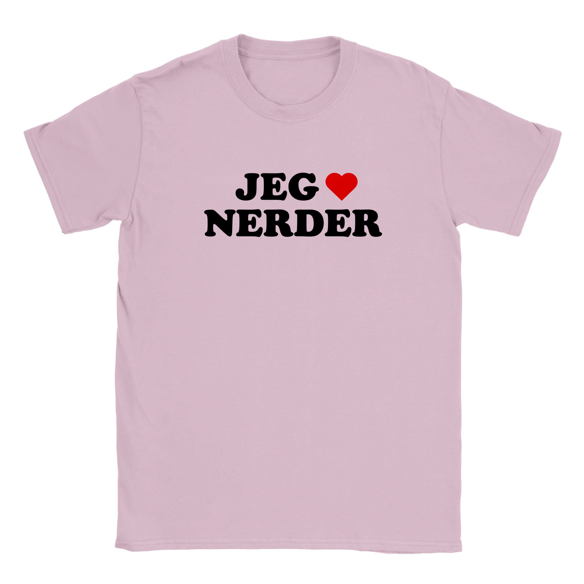 Jeg elsker nerder (design 3) - Baby tee – Light Pink
