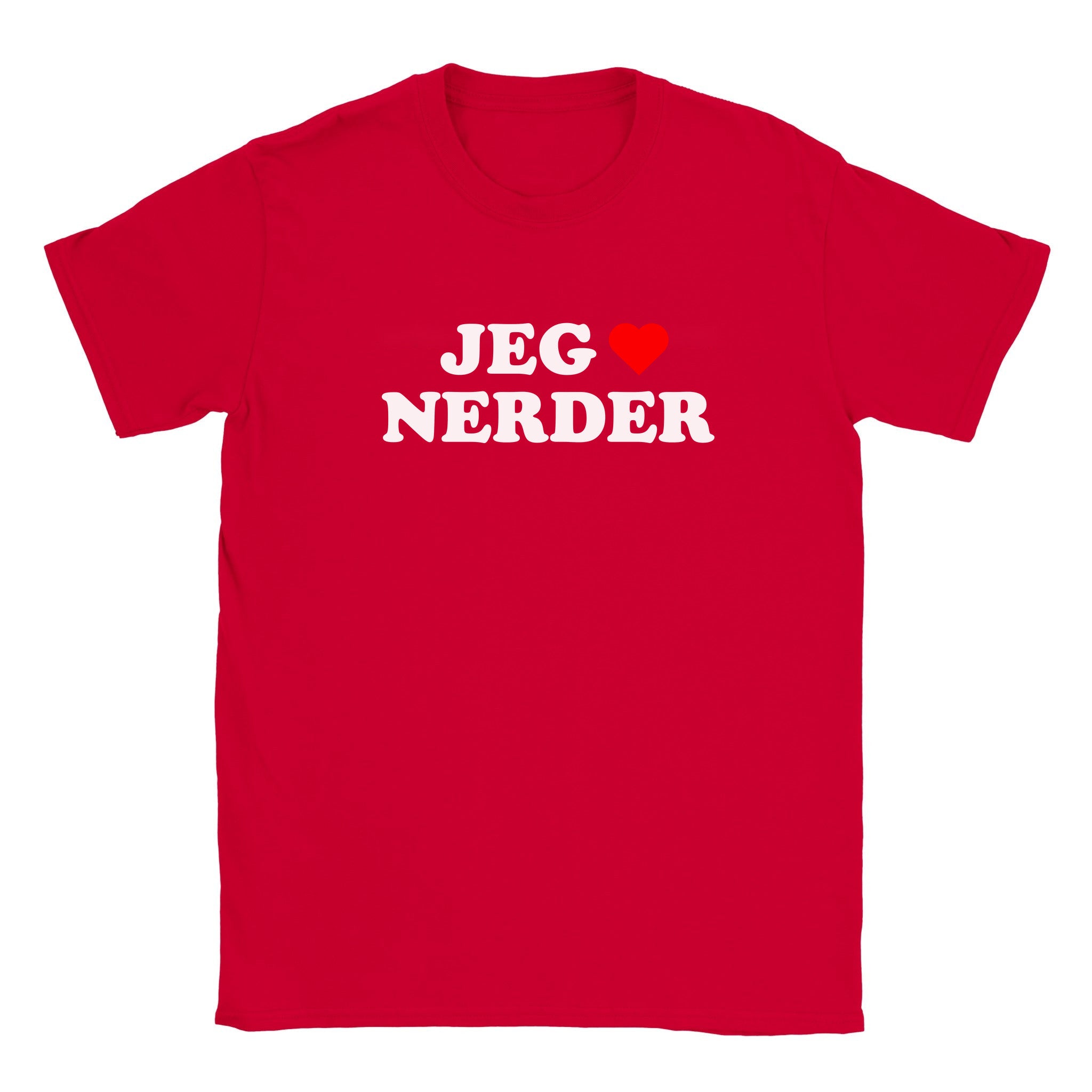 Jeg elsker nerder (design 3) - Baby tee – Red