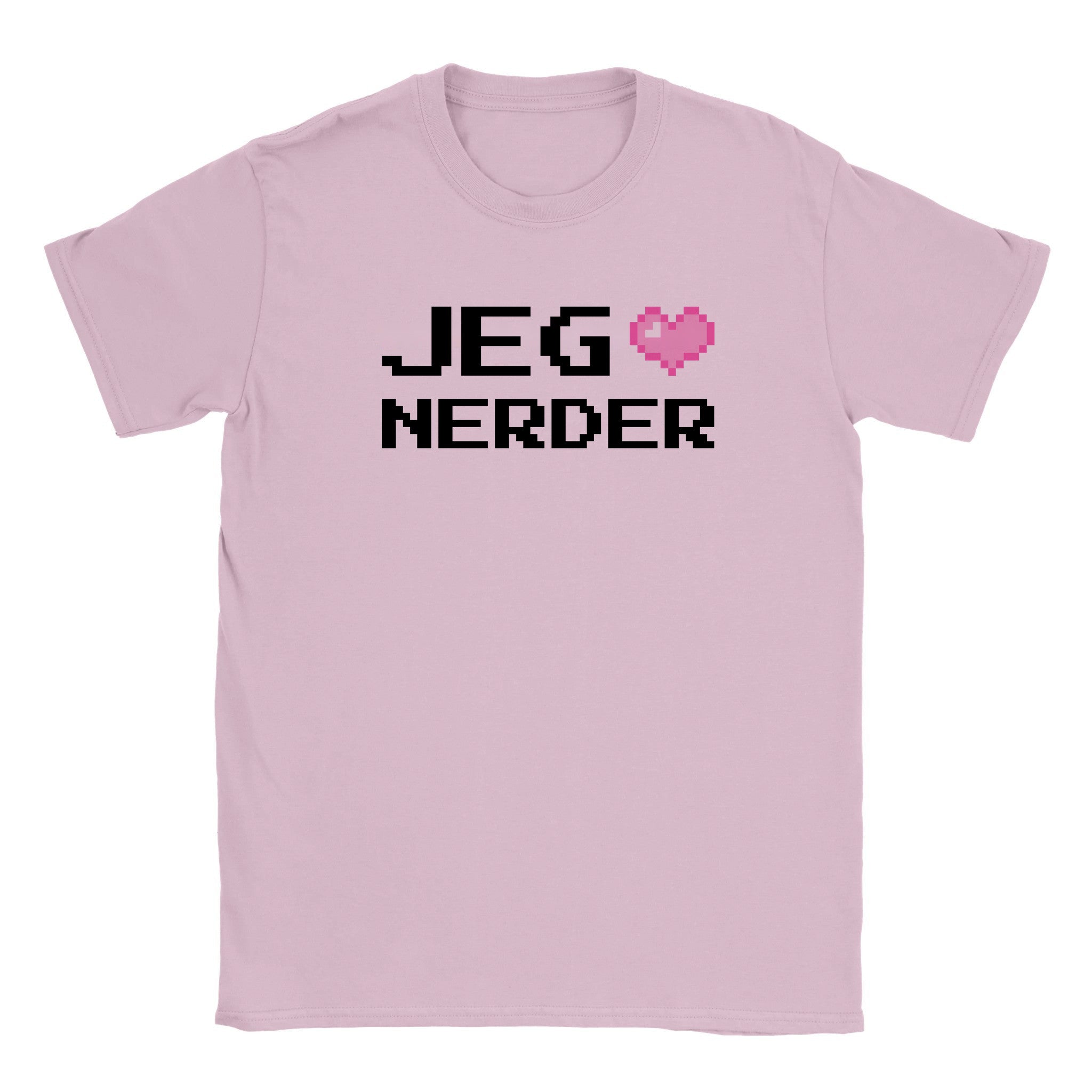 Jeg elsker nerder (design 2) - Baby tee – Light Pink