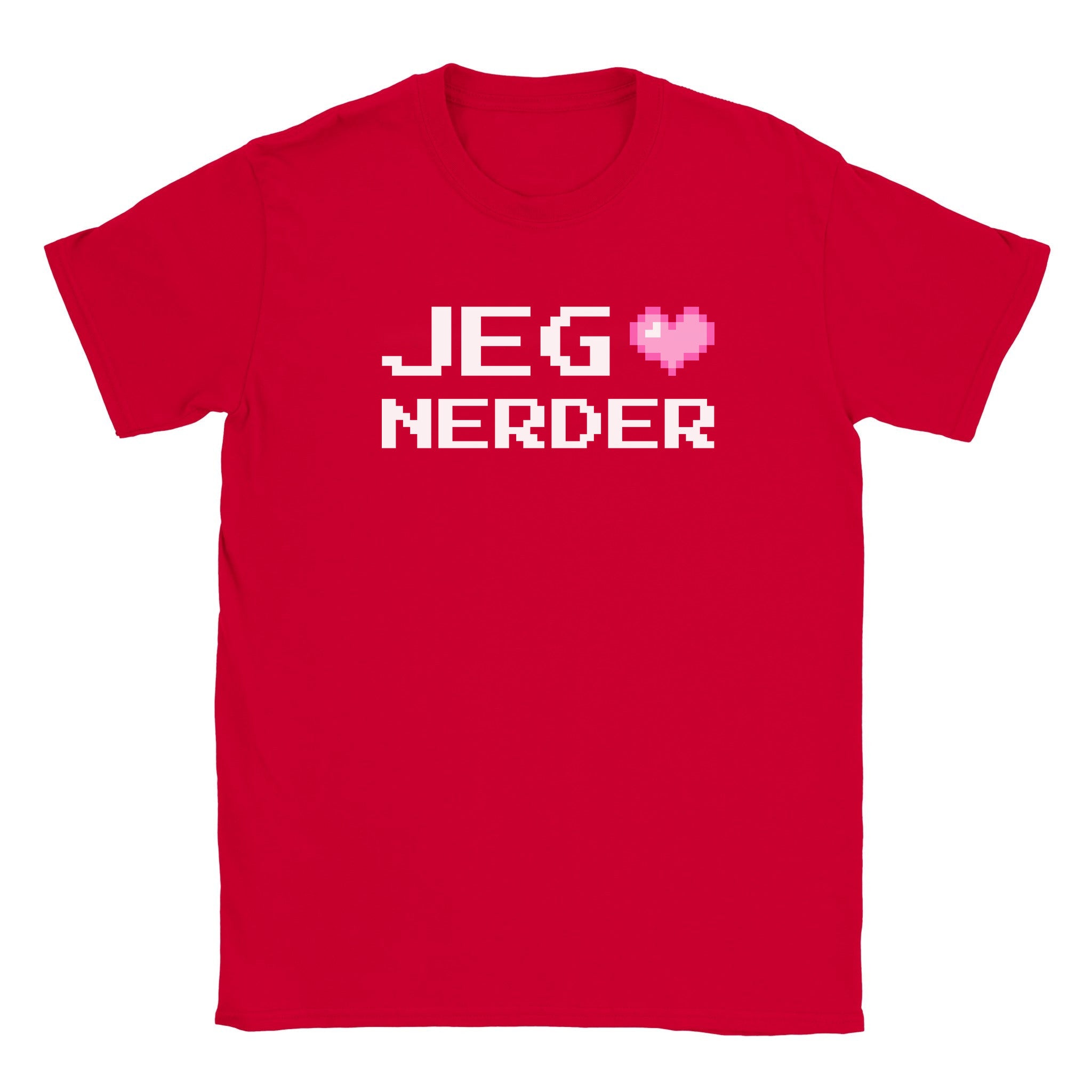 Jeg elsker nerder (design 2) - Baby tee – Red